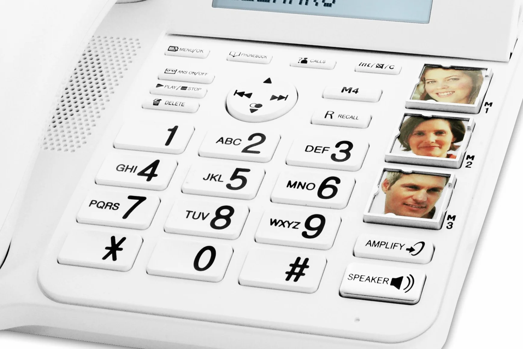Geemarc Amplidect 295 Combi Duo - Wzmocniony telefon stacjonarny i jego dodatkowe słuchawki z automatyczną sekretarką, mocny dzwonek i duże klawisze dla seniorów - niski lub średni ubytek słuchu -