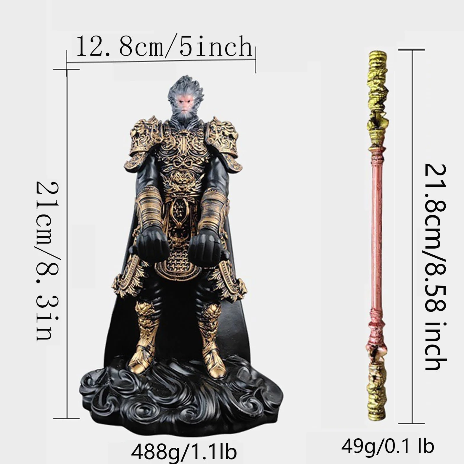 Black Myth: Wukong Kontroler Gier Podstawka Z Odłączanym Kijem Ruyi Bronzecloud Uchwyt Na Biurko Gamepada Dla Xbox ONE PS5 PS4 PC NS Switch
