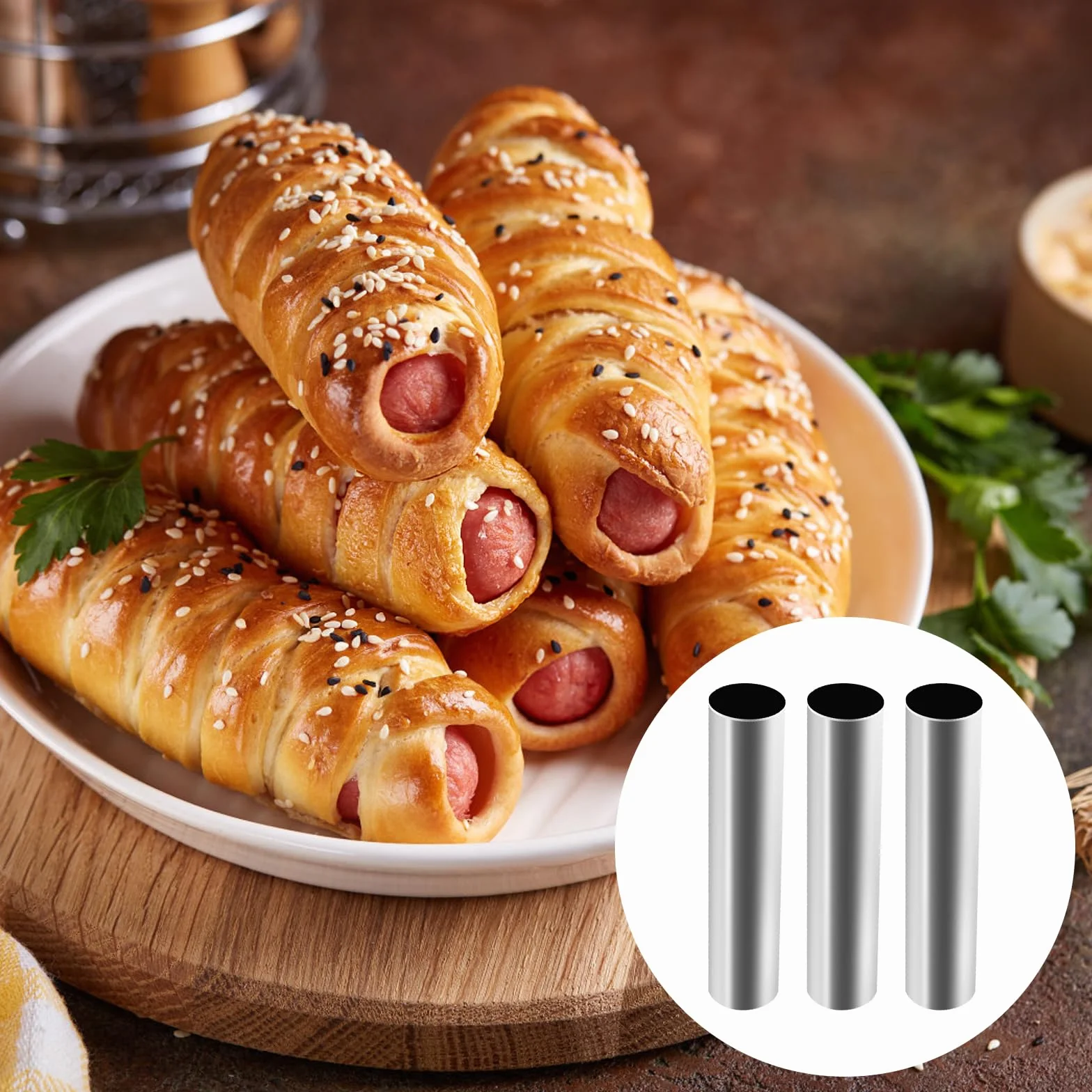 Foremki do pieczenia cannoli ze stali nierdzewnej, 20 sztuk