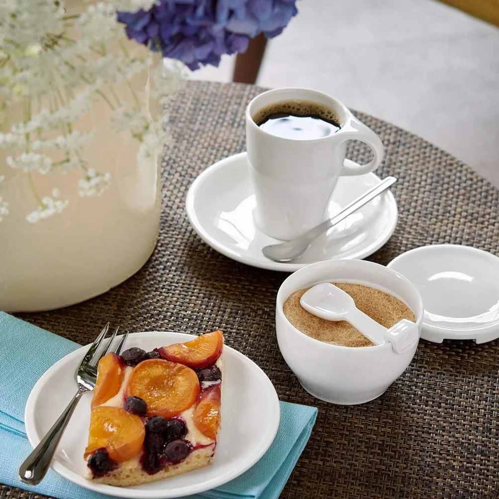 Villeroy und Boch Coffee Passion zestaw do kawy, porcelana premium, biały