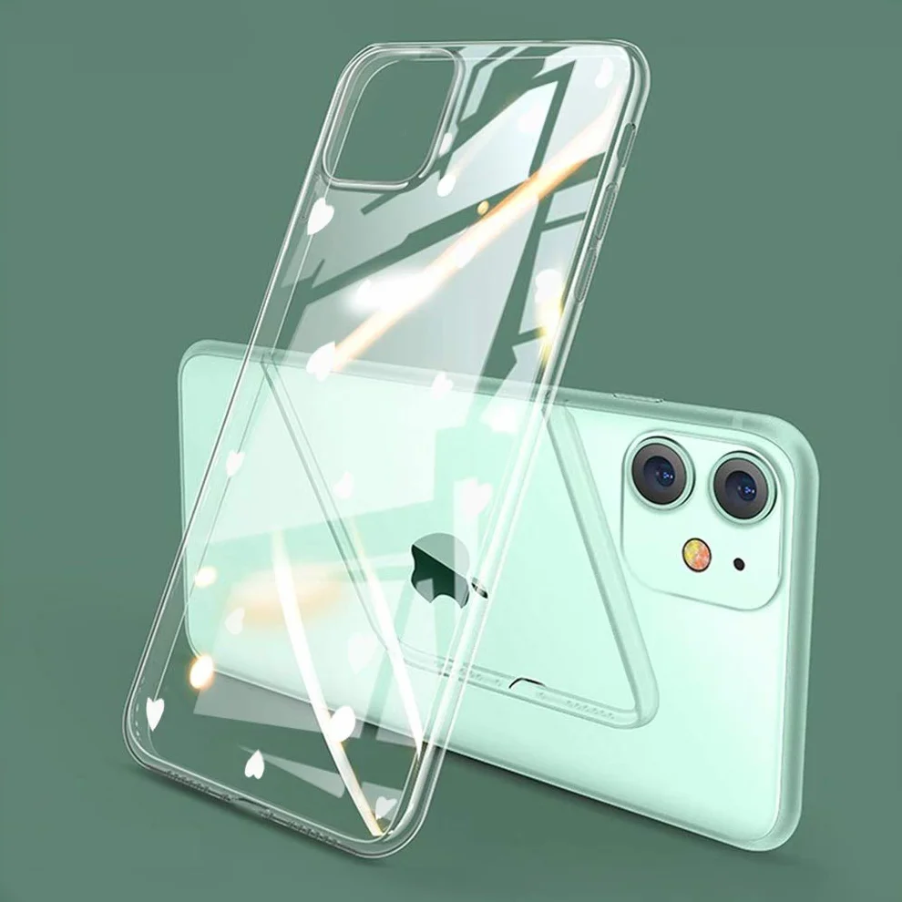 Etui na telefon komórkowy iPhone 11 Crystal Clear etui na telefon komórkowy iPhone 11, modne, szykowne, ultracienkie, silikonowe, odporne na uderzenia, zarysowania, etui ochronne do iPhone 11 Slim Case Cover