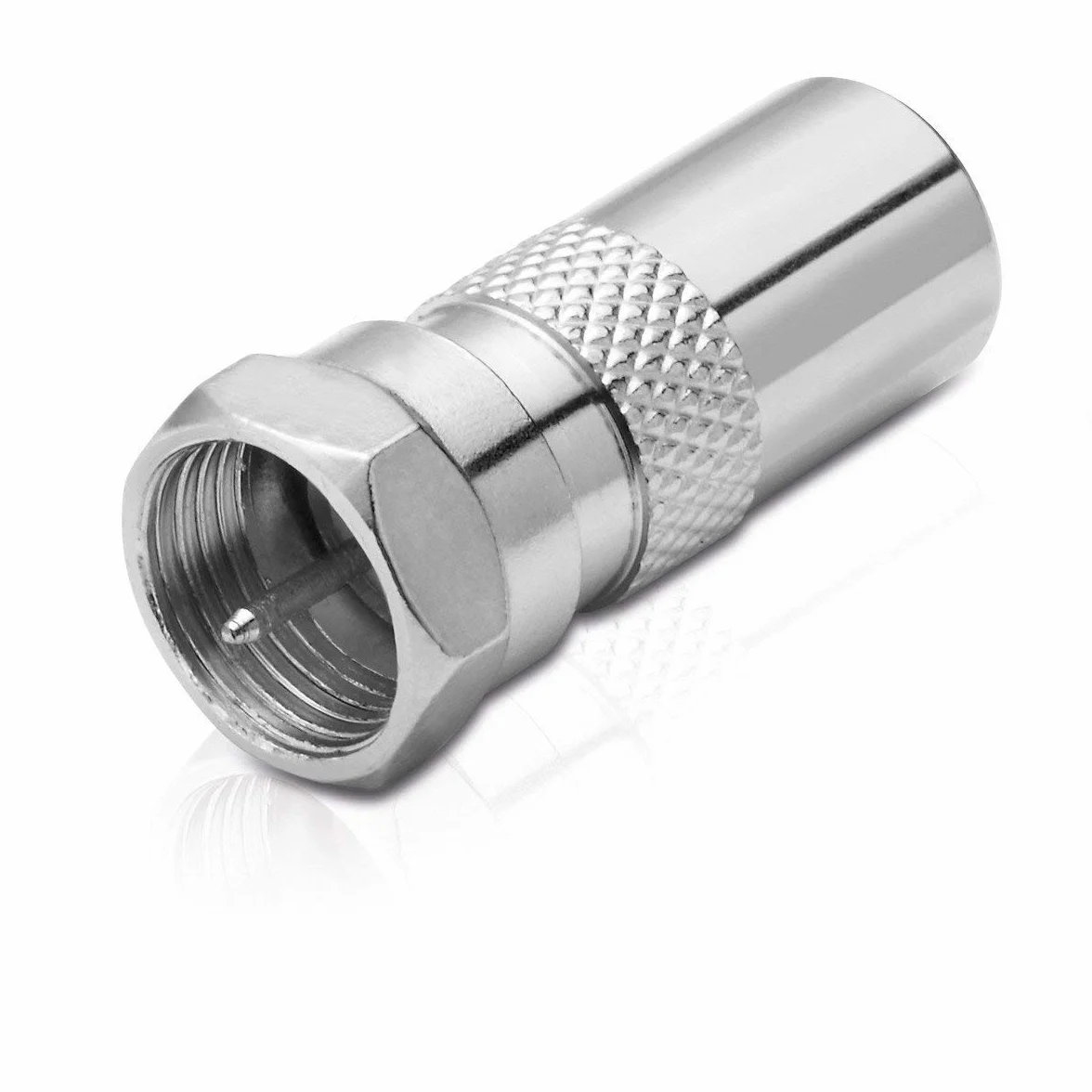 conecto Adapter wtyczka F na wtyk koncentryczny IEC, adapter antenowy między wtyczką F do kabla satelitarnego i IEC do BK i DVB-T (5 sztuk)