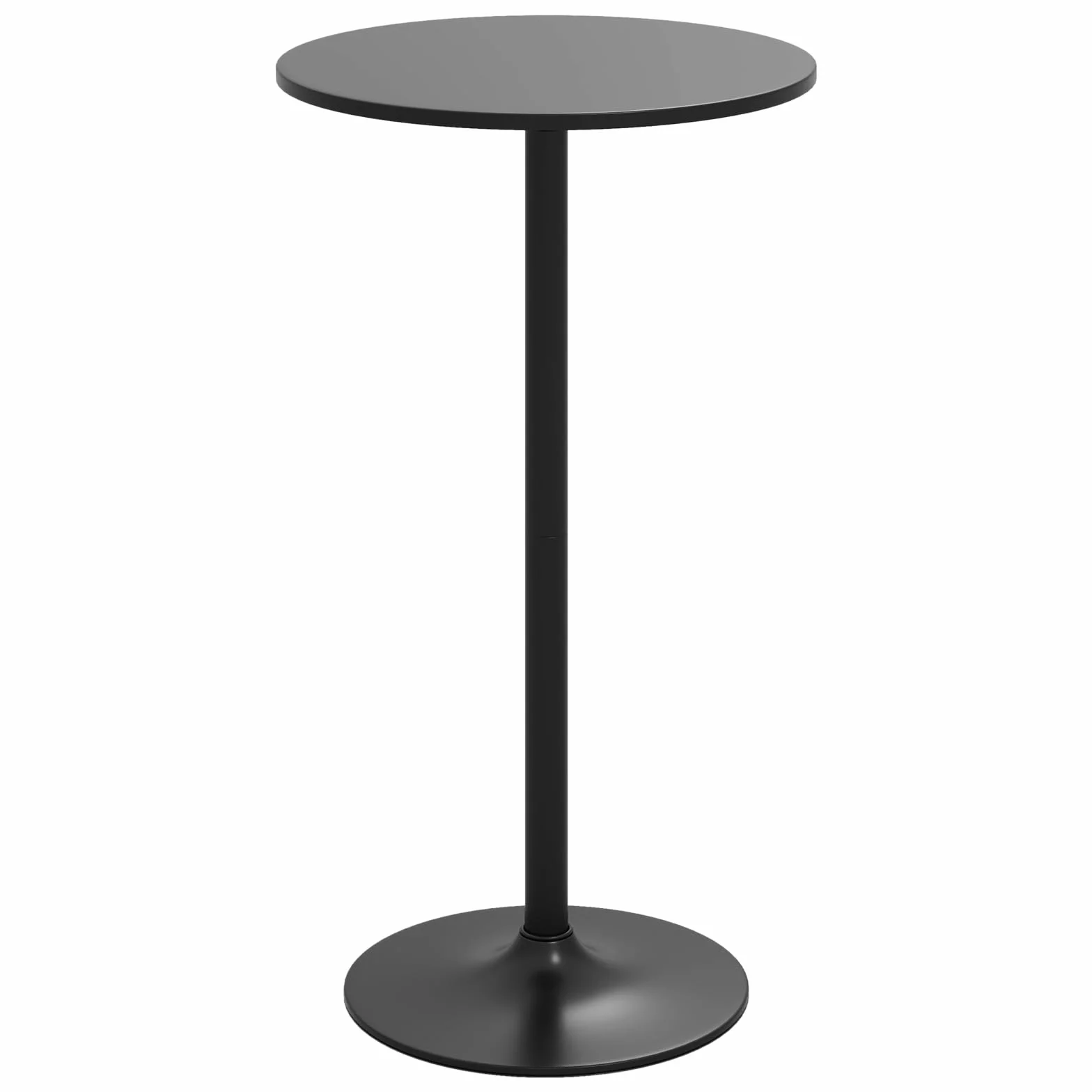 GIANTEX Okrągły stół barowy, stół barowy z regulowaną wysokością i metalową podstawą, nowoczesny stół koktajlowy do salonu, kawiarni i restauracji
