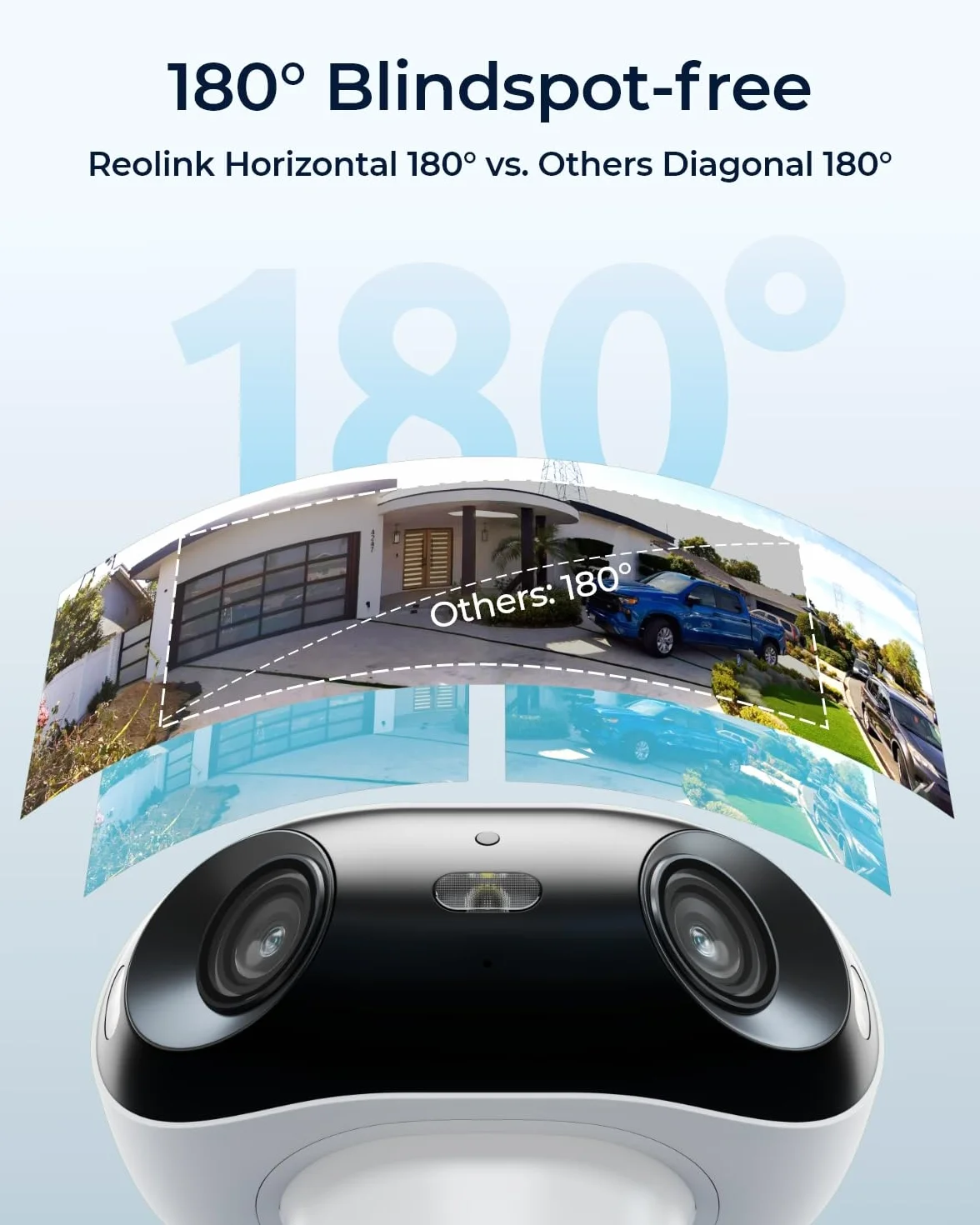 Reolink 4K Zestaw Bezprzewodowej Kamery Zewnętrznej z Bateria, Home Hub, 2 Kamery Argus 4 Pro z Panelem Słonecznym, Noktowizor ColorX, Widok 180°, Wi-Fi 6, Nagrania Lokalne, Brak Kosztów Miesięcznych