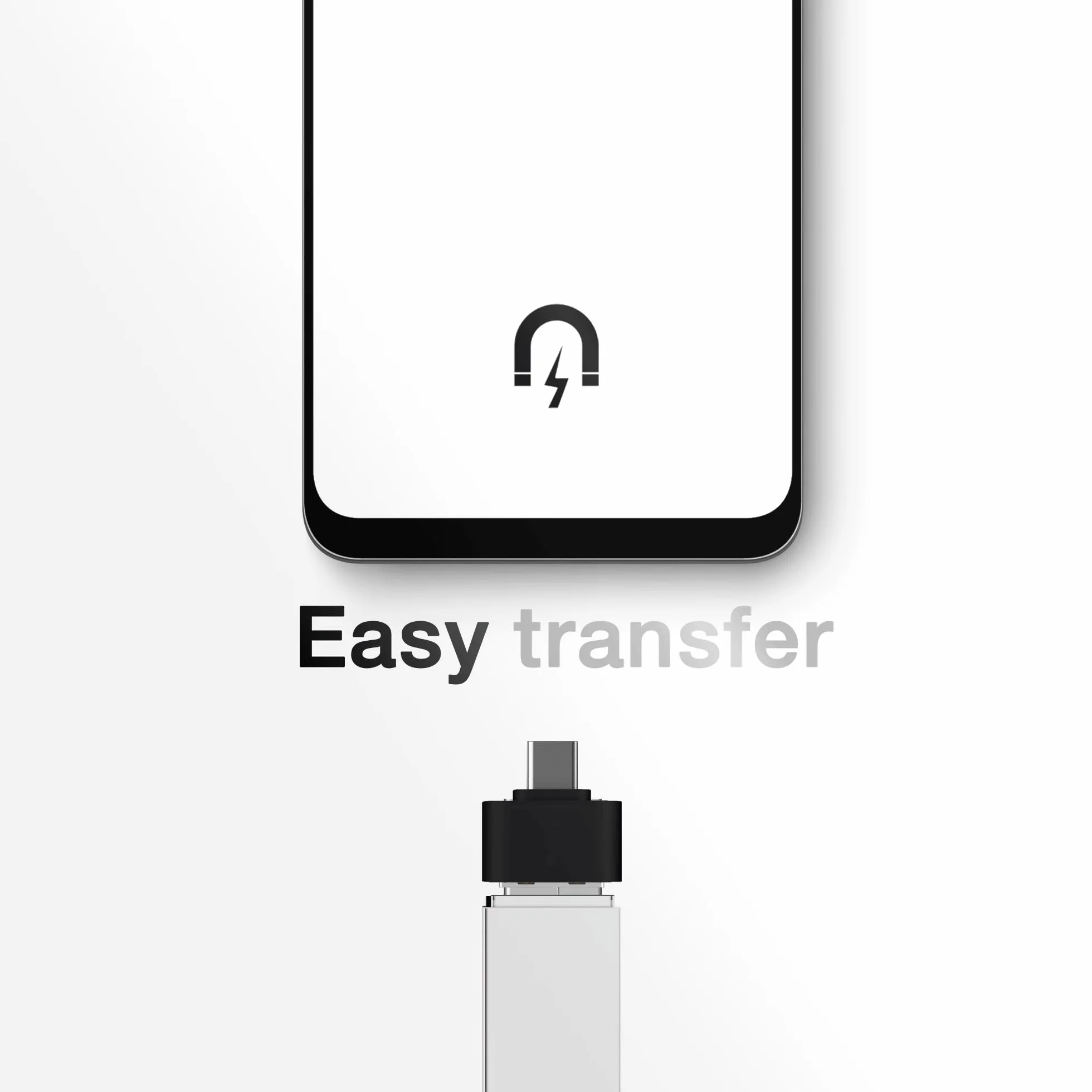 Magnet Zestaw 6 adapterów USB C na USB 2.0, OTG, USB-C na USB-A, kompatybilny ze smartfonami USB C i urządzeniami peryferyjnymi (czarny)