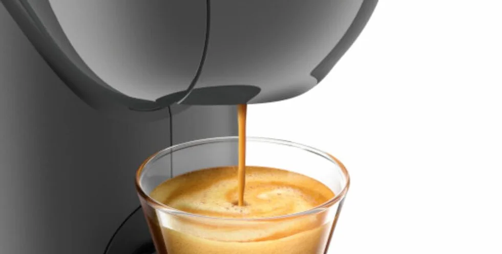 KRUPS KP243B Genio S Ekspres do Kawy, 30 rodzajów kaw, ciśnienie do 15 barów, kawa za 1 dotknięciem, Hot&Cold, funkcja XL dla dużych napojów, tryb eko, hermetycznie zamykane kapsułki, 1500W, antracyt