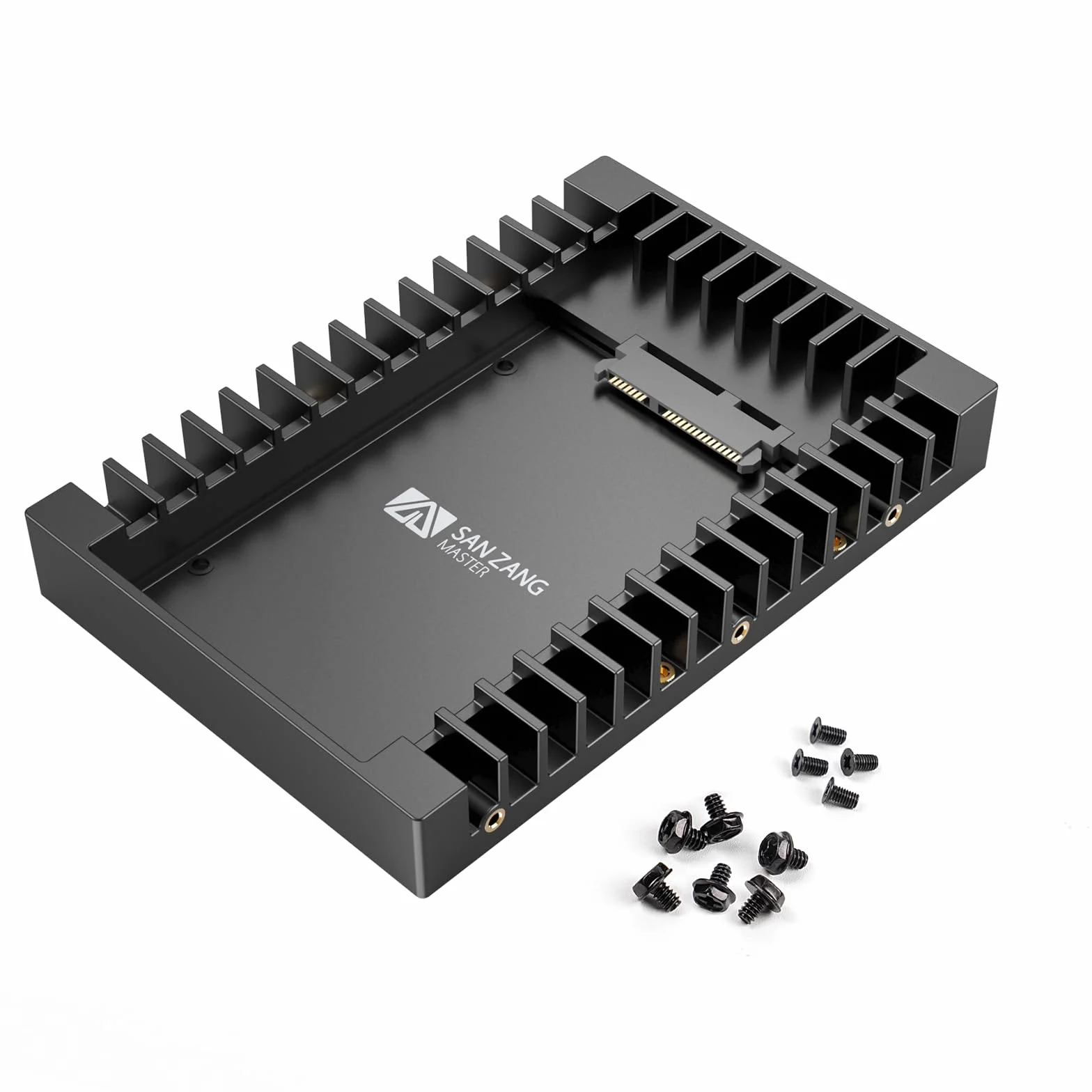 Adapter dysku twardego 2,5" na 3,5", SANZANG 2,5 na 3,5 SATA HDD SSD uchwyt montażowy konwerter z interfejsem SATA III do 7/9,5/12,5 mm 2,5 cala HDD/SSD