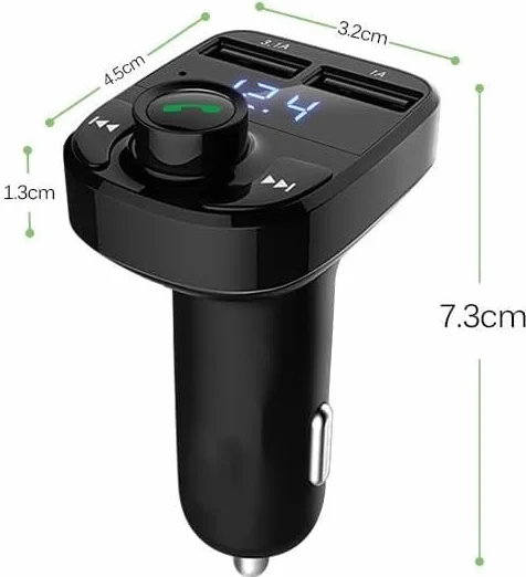 Transmiter FM samochodowy Bluetooth Dual USB ładowarka samochodowa bezprzewodowy odbiornik radiowy wyświetlacz LED
