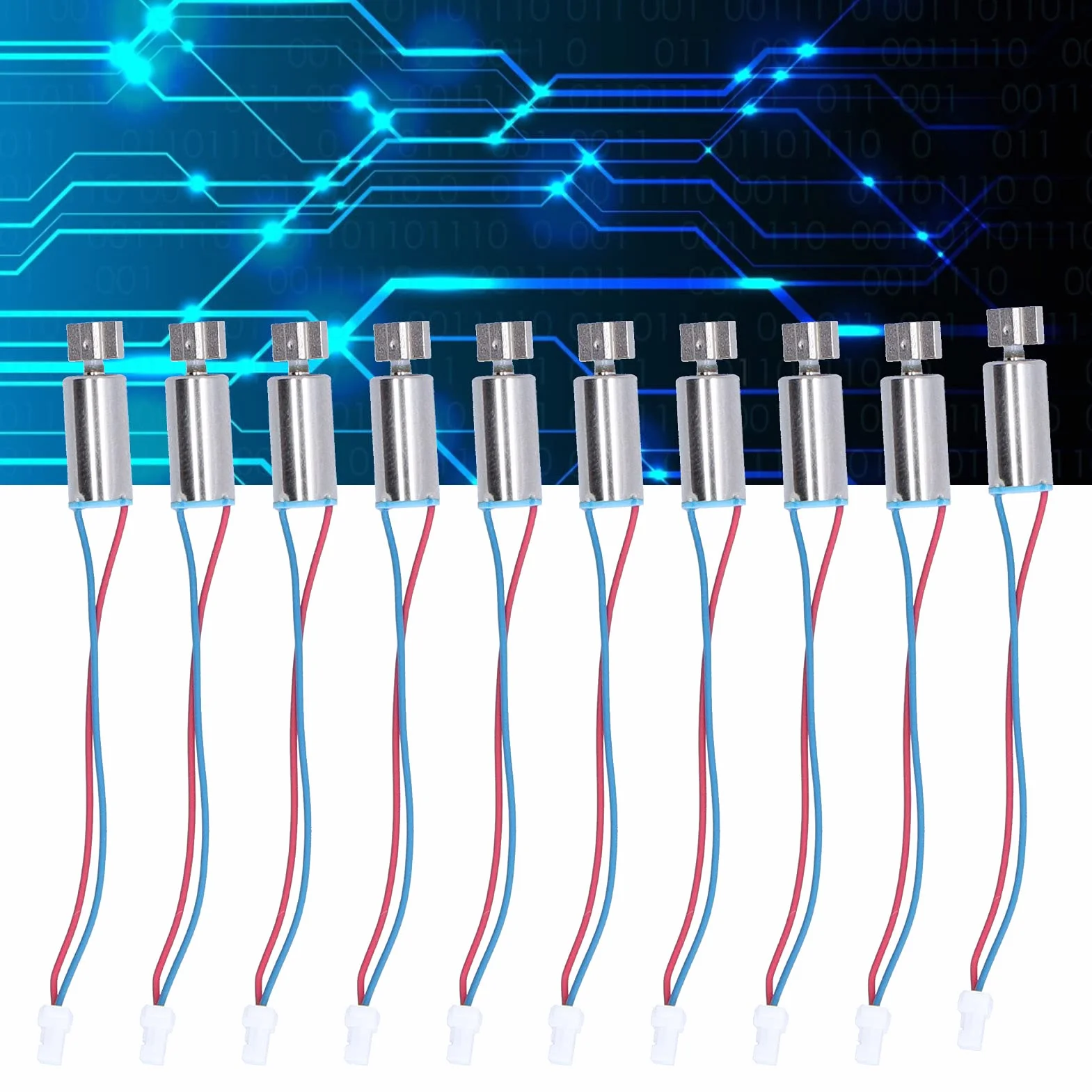 Silnik Wibracyjny DC 1,5 V 3 V 6 Mm X 12 Mm Mikrowibracyjny Silnik Bezrdzeniowy 12000 Obr./min Wysoka Dokładność Wydajność Mini Bezrdzeniowy Silnik do Gamepada Opakowanie 10 Sztuk