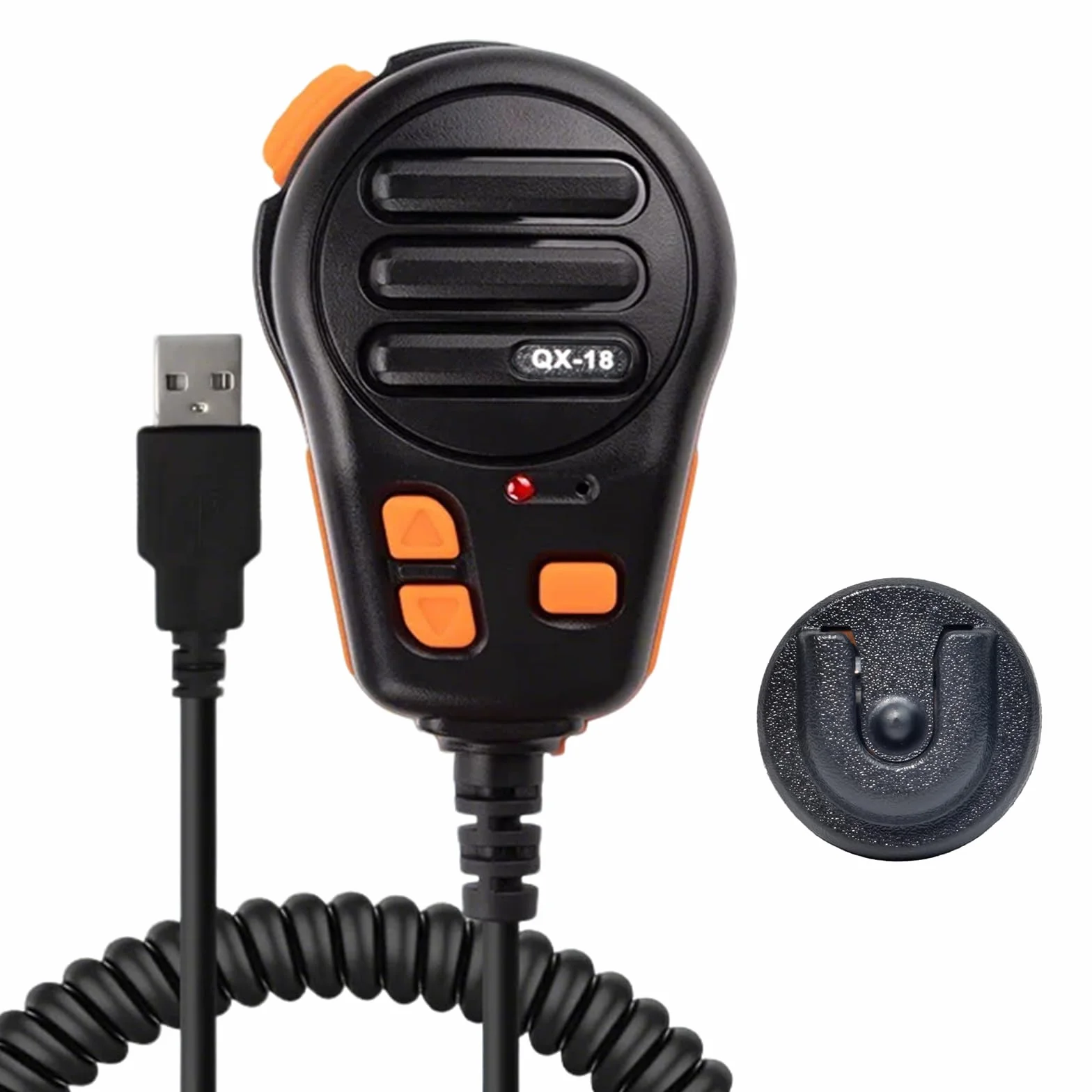 Mikrofon USB-A, mikrofon PTT i programowalny klucz do amerykańskiego symulatora ciężarówki, komputera, laptopa, telefonów komórkowych, gier komputerowych z uchwytem na mikrofon i