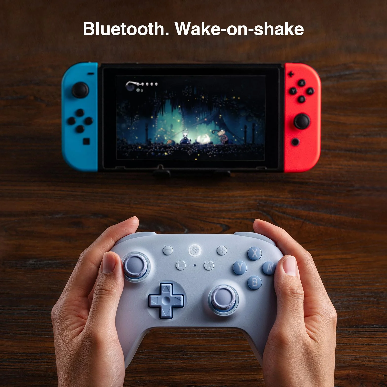 8Bitdo Ultimate 2C Kontroler Bluetooth do Switcha OLED Lite Joysticki Efektem Halla Niebieski