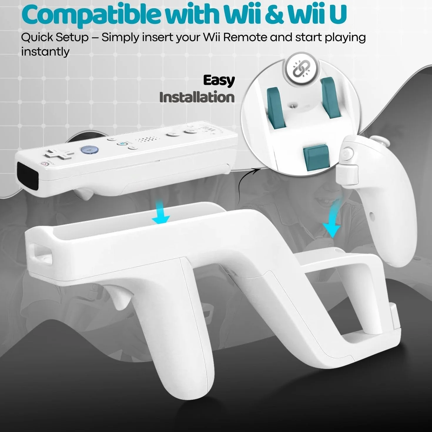 2 x Zapper GUN do Nintendo Wii Wireless Remote Controller Game