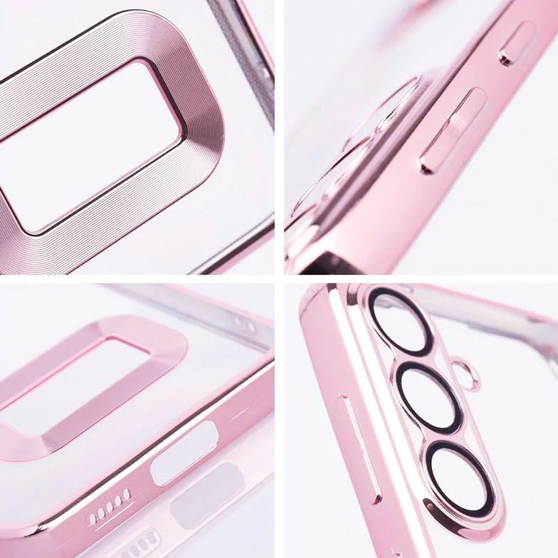 Etui Cool do Samsung A165 Galaxy A16 / A16 5G Metalowa krawędź (różowy)