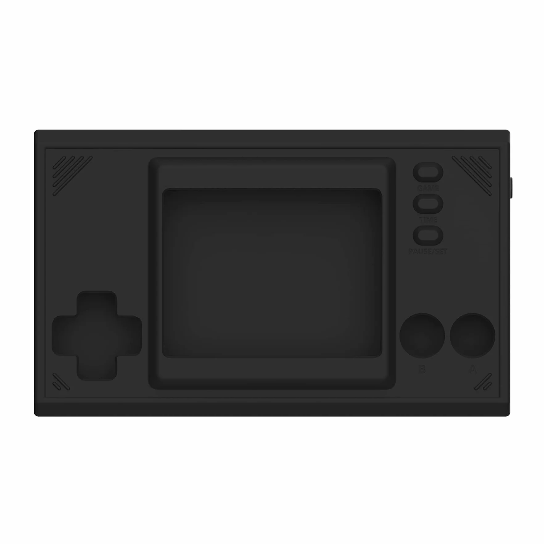 PlayVital Silikonowe Futerał Ochronny do Game & Watch: Super Mario Bros z 2 sztuki Ochraniaczy Ekranu,Etui Skóry Kompatybilne z Game & Watch-Czarny