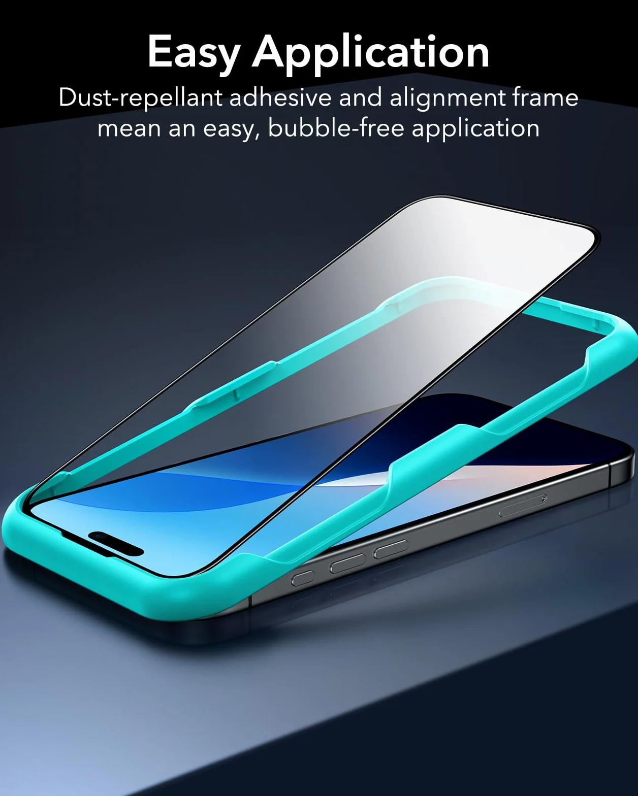 ESR iPhone 15 folia ochronna na wyświetlacz ze szkła pancernego, 3 folie ochronne na wyświetlacz, zakrzywione krawędzie 2,5D, pełna ochrona wojskowa, ochrona przed zadrapaniami