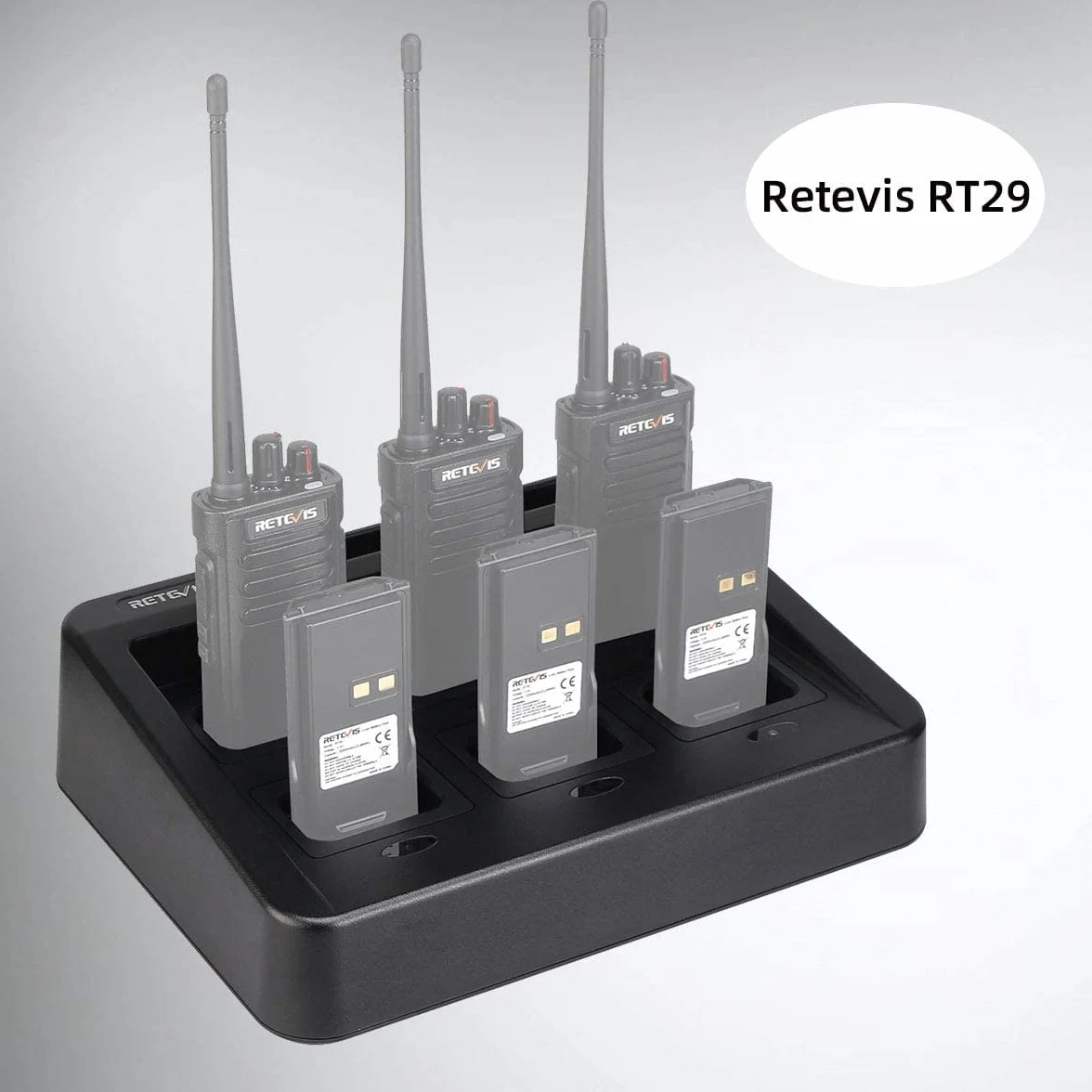 Retevis RT29 Ailunce Hd1 Walkie Talkie Six-Way Charger, Praktyczna łAdowarka Kompatybilna Z Radiotelefonem Ailunce HD1/HD2 Retevis RT29 RT29S RT29D (1 Szt.)