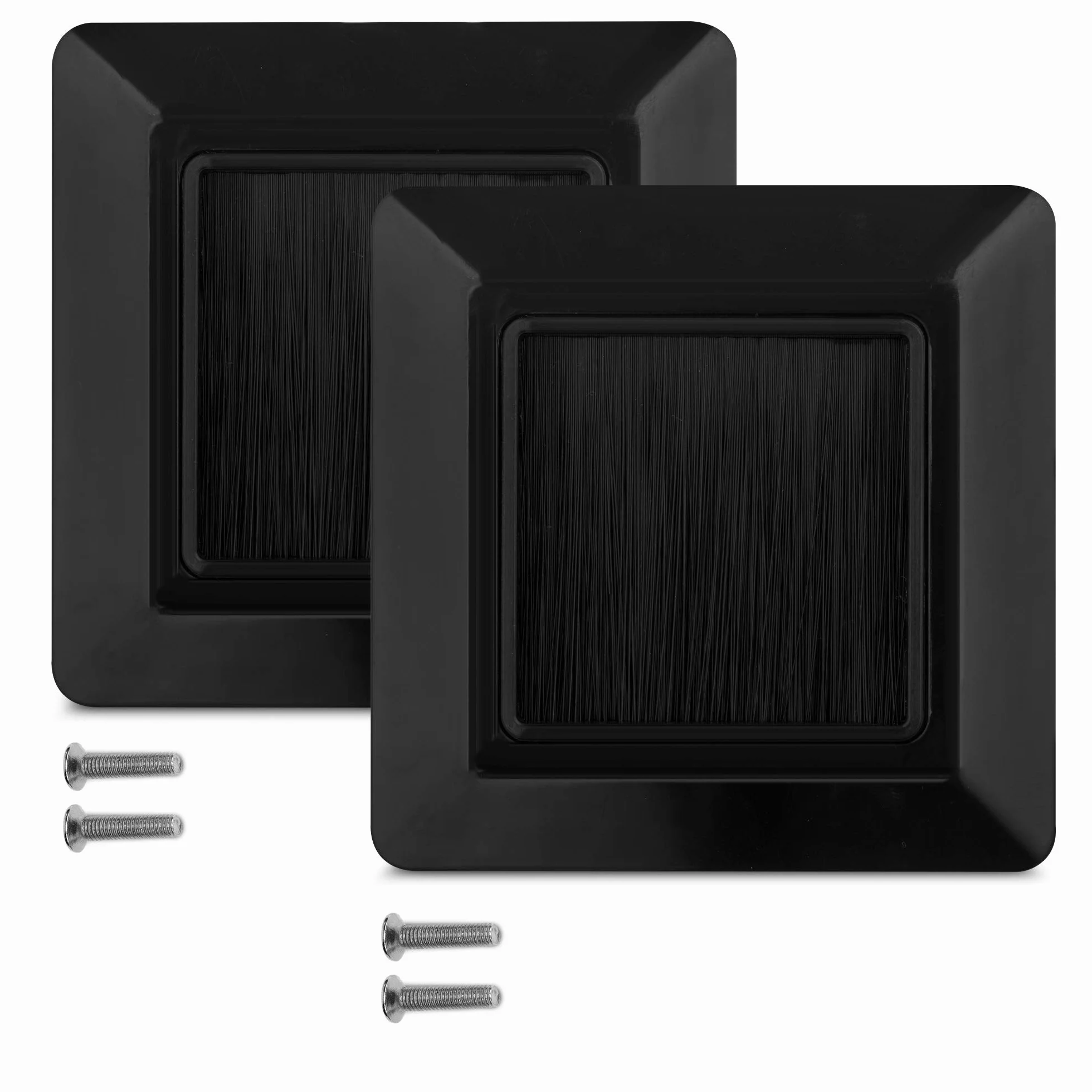 kwmobile Płyta ścienna Szczotka - Zestaw 2 x Przejściówka na kable Wyjście audio - Gniazdo podtynkowe do HDMI Hi-FI HDMI TV