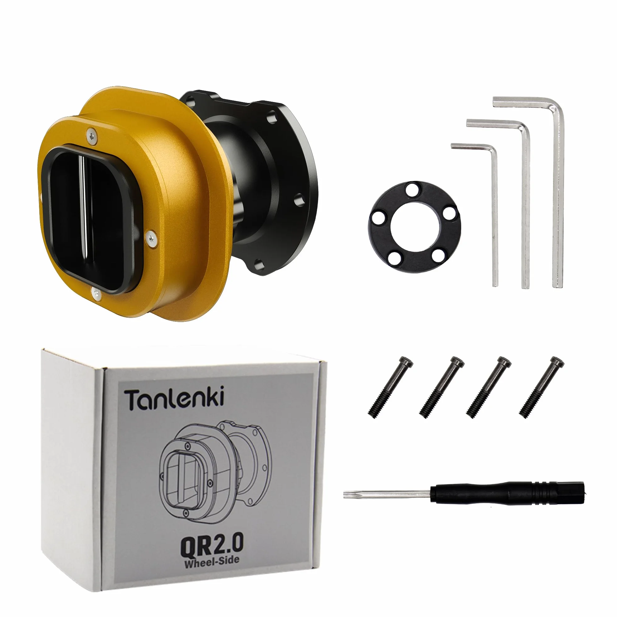 Fanatec Racing Wheel QR2 Pro Quick Release dostosowane do QR2 Racing Wheel-Side Obróbka CNC anodowane złote