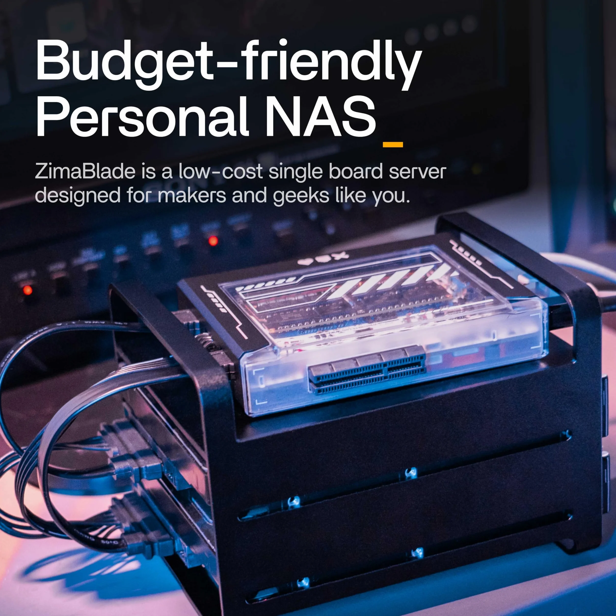 ZimaBlade Serwer jednopłytkowy X86 dla Cyber Native (bez pamięci RAM), hakowalny serwer osobisty z PCIe x4, serwer multimediów Gigabit Ethernet 4K Network Attached Storage(ZimaBlade 3760 N3350)