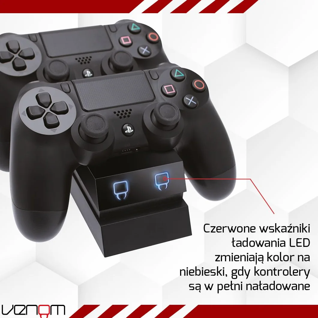 Venom Playstation 4 VS2732 Stacja Dokująca, Czarny, 5 x 12.3 x 20 cm