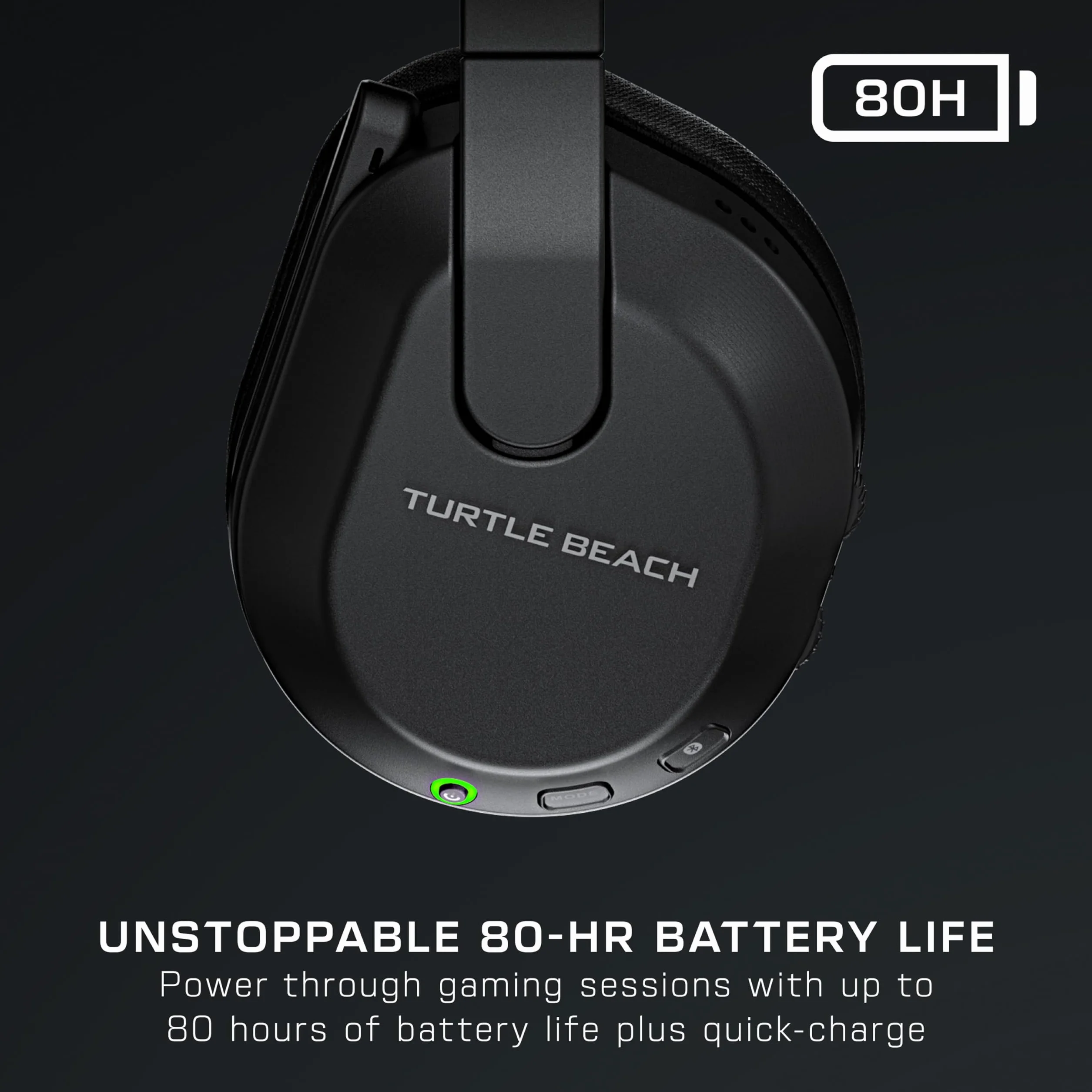 Turtle Beach Stealth 600 Czarny PC Bezprzewodowe Słuchawki Gamingowe w/ 80hr Bateria, Przetworniki 50mm & Bluetooth na PC, PS5, PS4, Nintendo Switch and Mobile