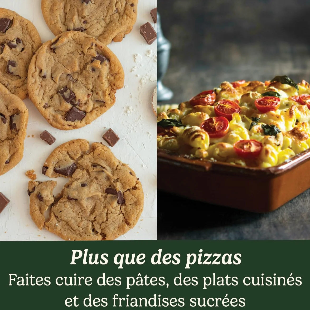 Cuisinart Piec do pizzy | do użytku w pomieszczeniach | smak pieca na drewno w 5 minut | zestaw do pizzy w zestawie: łopatka do pizzy, krajarka, kamień i głęboka forma | regulowany czas i temperatura