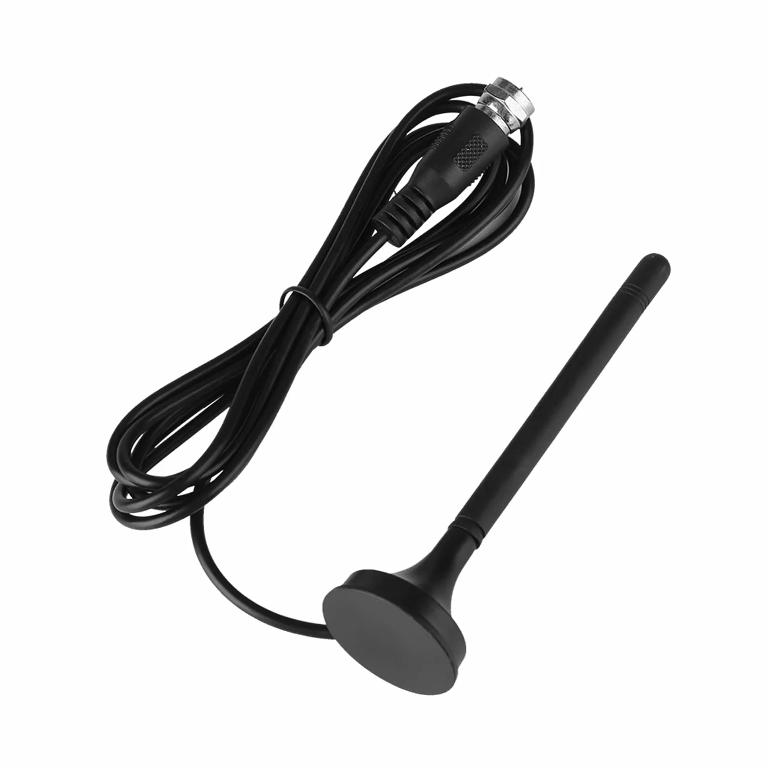 Yosoo Health Gear Cyfrowa antena telewizyjna, wewnętrzna antena cyfrowa -T z podstawą magnetyczną, 4,9 m, do telewizji domowej, telewizji samochodowej