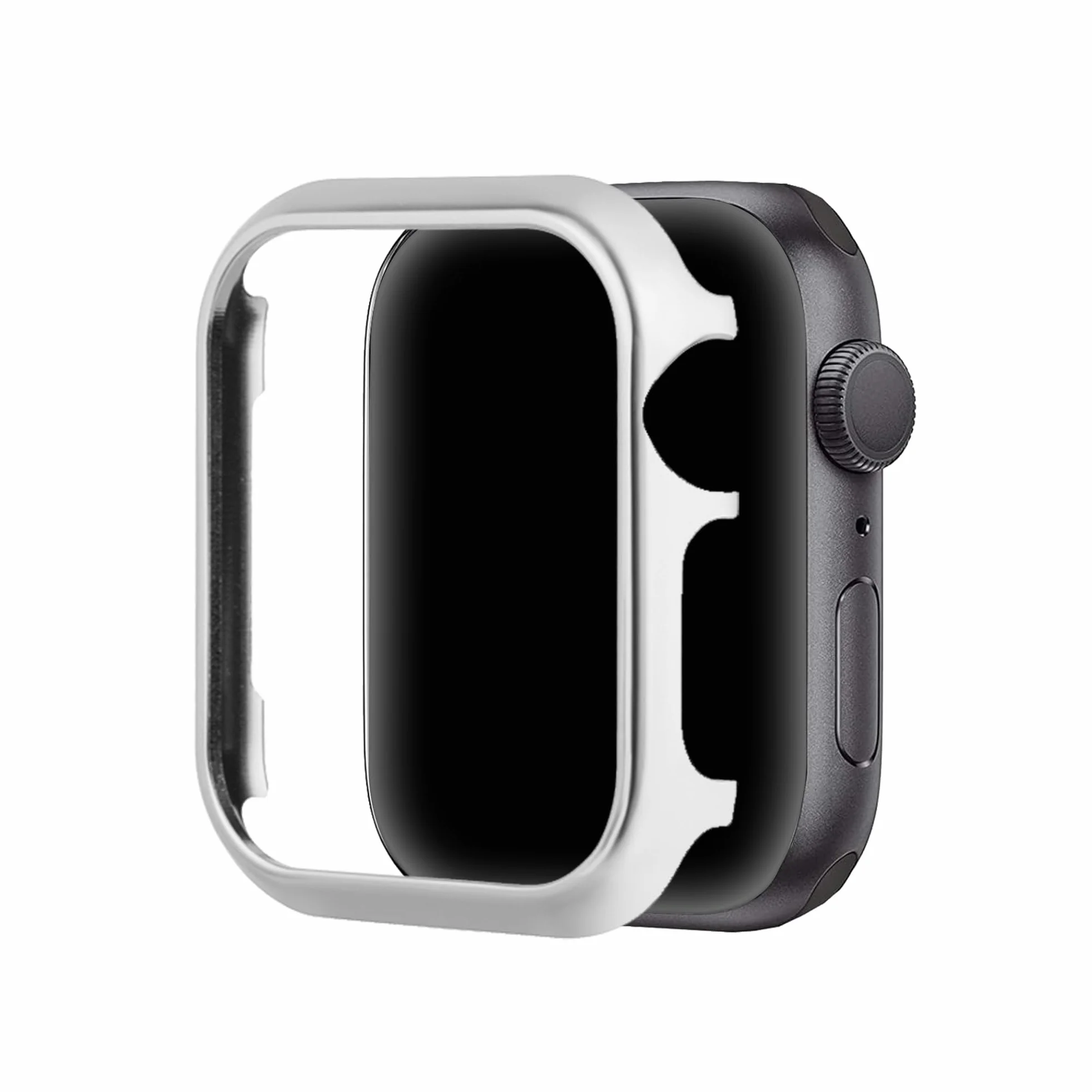Etui ochronne do iWatch Series 6, 40 mm, błyszczące, metalowe etui ze stali nierdzewnej, odporne na uderzenia, etui typu bumper, ultra cienkie, kompatybilne z Apple Watch 40 mm Series 4 / 5 6 SE