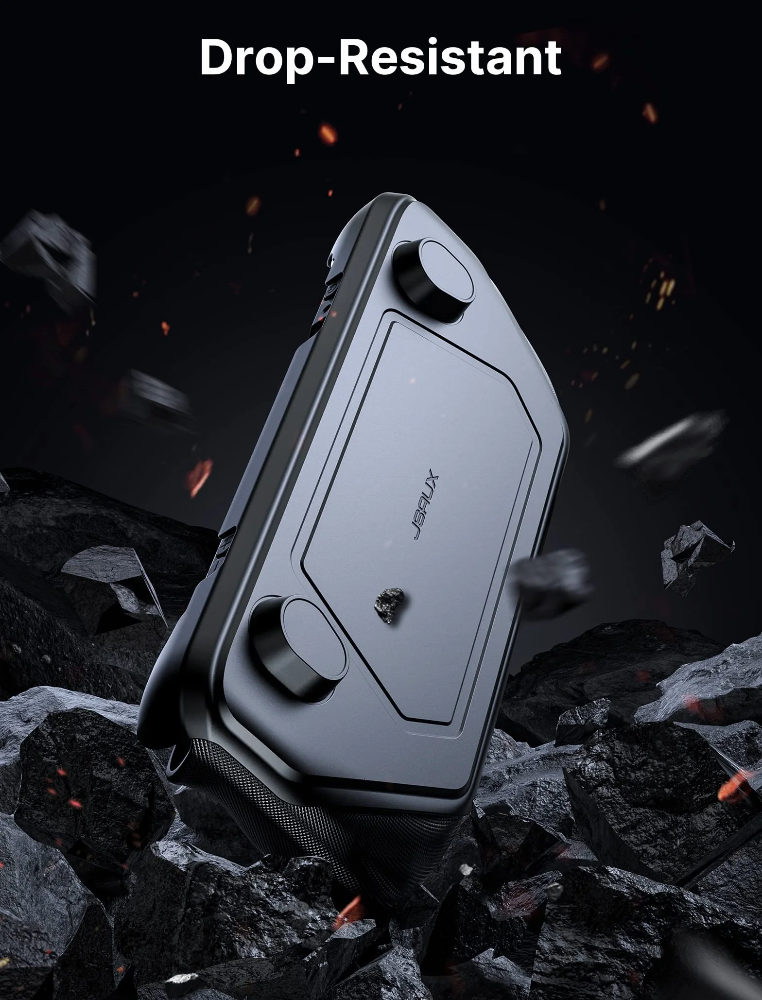 JSAUX ModCase kompatybilny z Steam Deck, PC0104 modułowa obudowa kompatybilna ze Steam Deck z odłączanym przodem, zestaw zawiera etui ochronne, osłonę ekranu, uchwyt i pasek – zestaw podstawowy