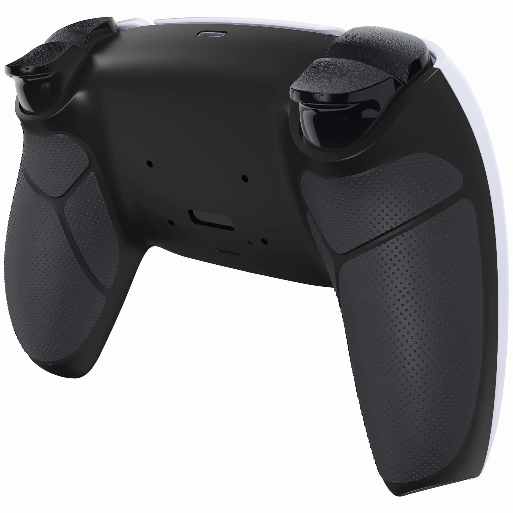 Czarny Wydajna Gumowana Rękojeść Przeprojektowana Back Shell dla ps5 Controller eXtremerate Rise & RISE4 Remap Kit - Controller & Rise Remap Board Nie Są Wliczone W Cenę
