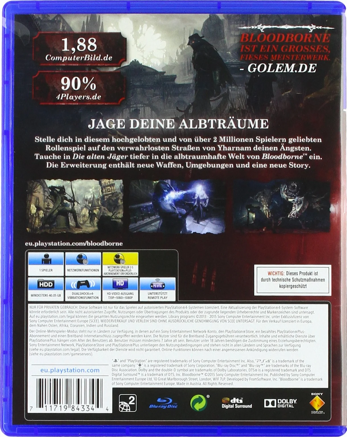 Bloodborne Game of the Year Edition PlayStation 4 wersja niemiecka