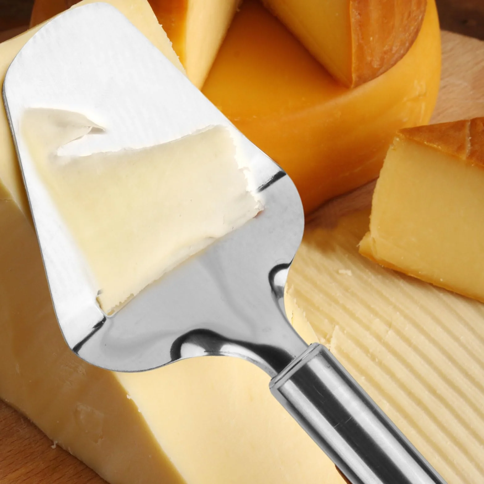 Krajalnica do Sera Stal Nierdzewna Ręczna z 4 Drutami Łopatką i Kluczem Regulowana