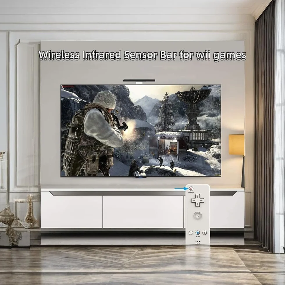 obqo Bezprzewodowy pasek czujnika podczerwieni do emulatora delfinów do Wii/Wii U/PC