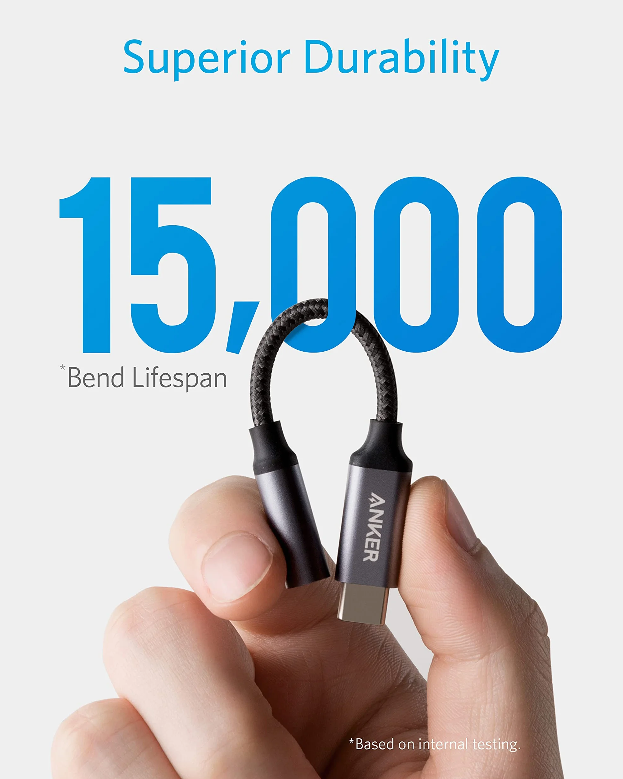 Anker adapter audio USB C na 3,5 mm, kabel nylon od męskiego do żeńskiego dla Samsung S20/S20+/S20 Ultra, Pixel 4/ + 4XL i innych urządzeń typu C