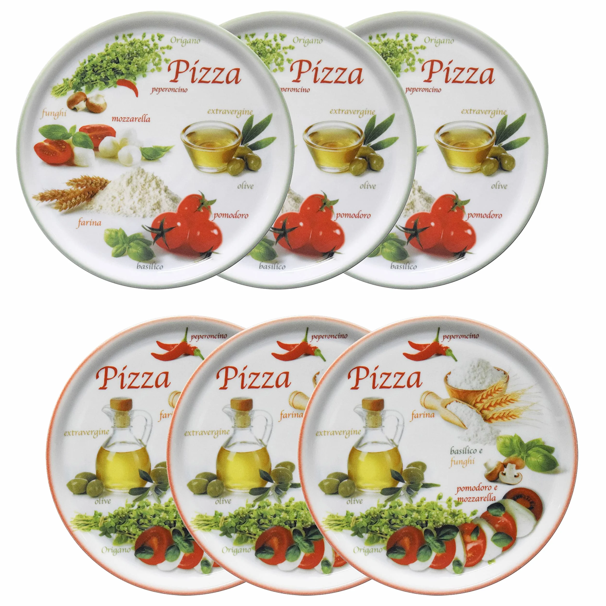 MamboCat Zestaw 6 talerzy do pizzy Napoli 32 cm białe porcelanowe