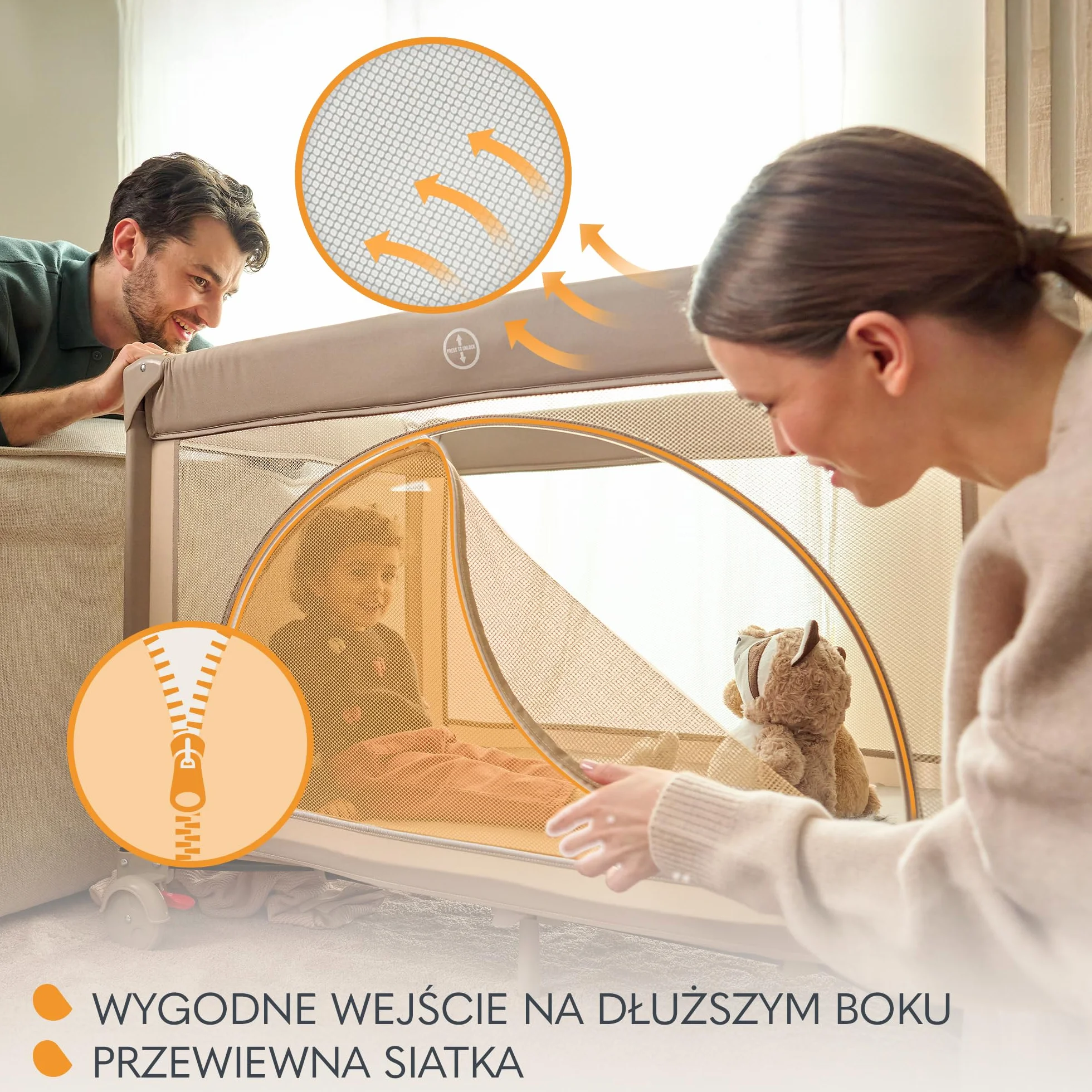 LIONELO LAURA Łóżeczko Turystyczne 2w1 Kojec dziecięcy do 15 kg 0-36 miesięcy Piankowy Materac T25 2 Poziomy Wysokości Torba Podróżna Koła z Hamulcem