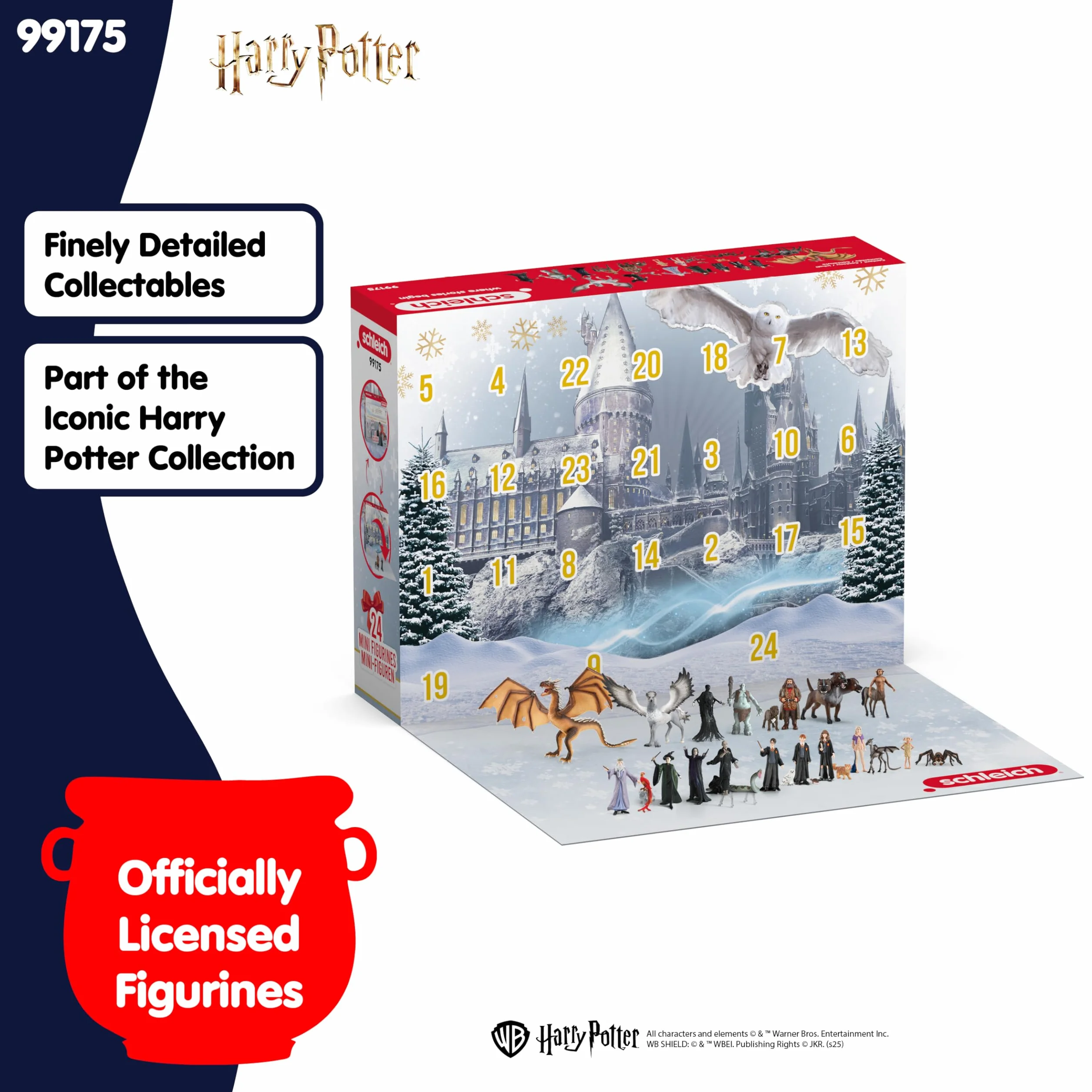 Schleich Harry Potter Kalendarz adwentowy 2025 – 99175 realistyczne figurki kolekcjonerskie 24 figurki prezent dla dzieci od 6 lat