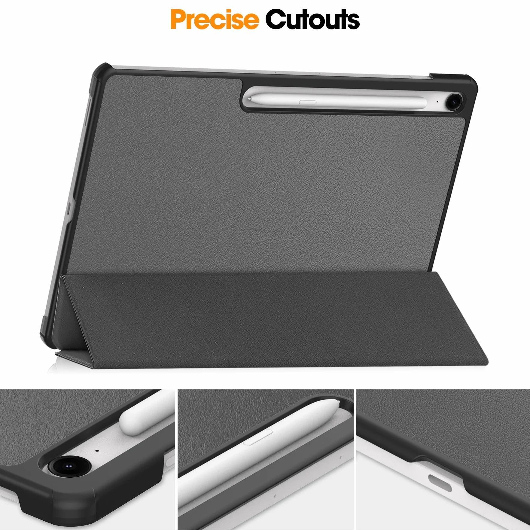 Etui na Tablet PC Kompatybilny z Samsung Galaxy Tab S10 FE Plus/S10 FE+ 13,1 cala X620 / X626B Etui na tablet Tri-Fold Multi-Viewing Angle, Lekkie etui ochronne Twarda obudowa PC, Automatyczne wybudza