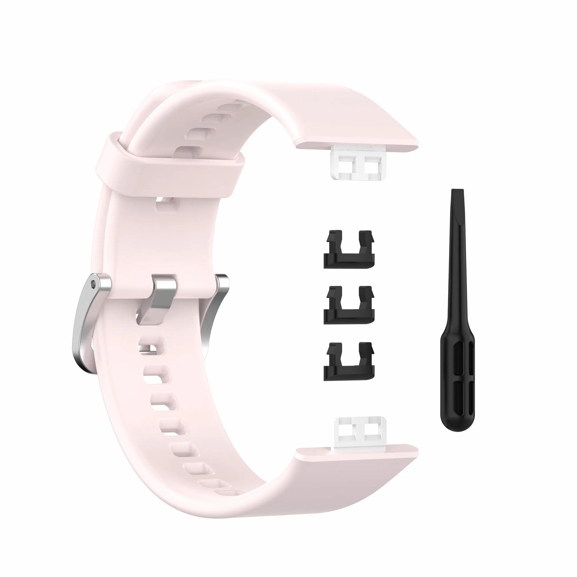INF Bransoletka kompatybilna z Huawei Watch Fit (TIA-B09/TIA-B19), antypoślizgowe paski z klamrą, pasek silikonowy, zapasowy pasek dla kobiet i mężczyzn