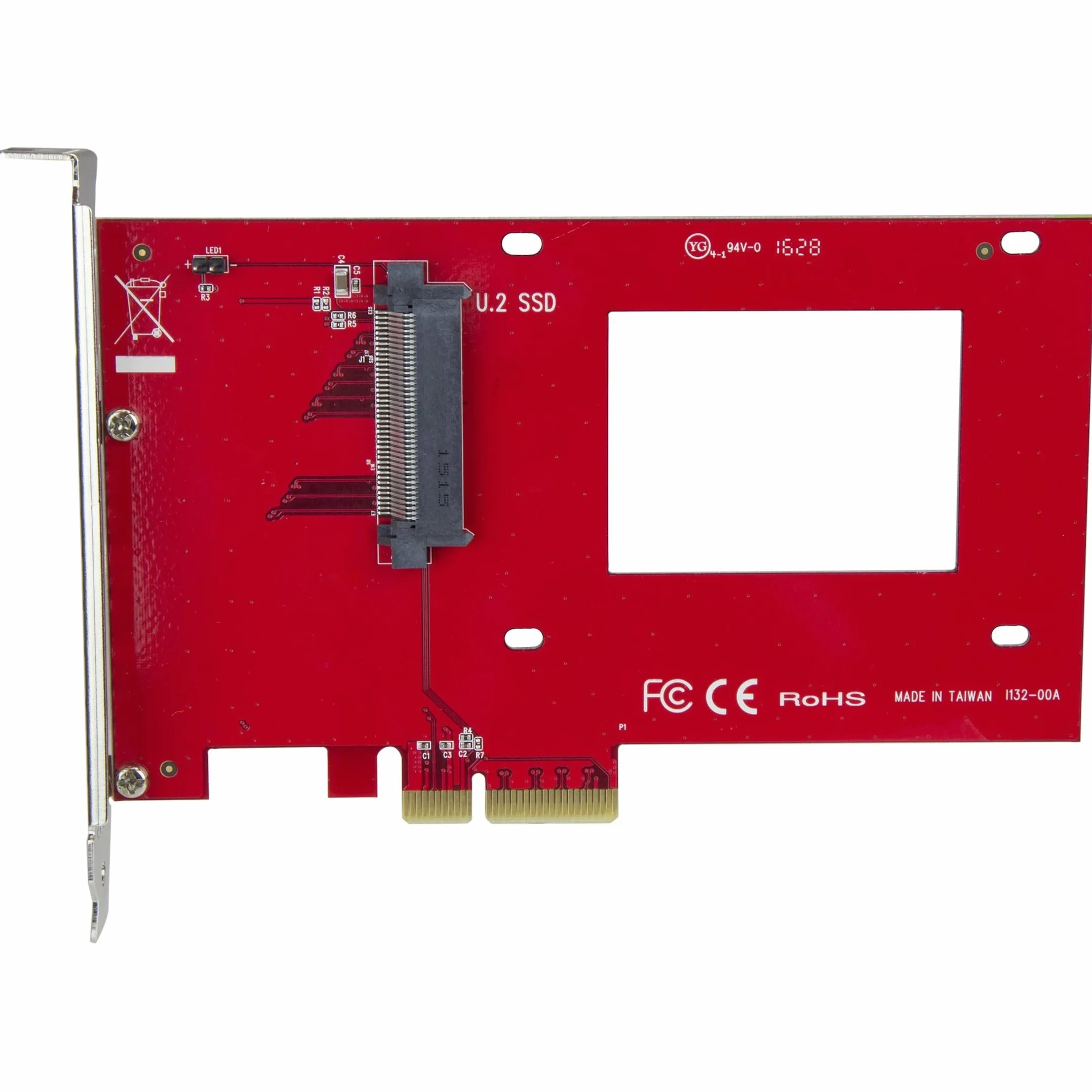 StarTech. com NVME PCIE Adapter - 2.5IN U.2 PEX4SFF8639, PCIe, U.2, Red, PEX4SFF8639