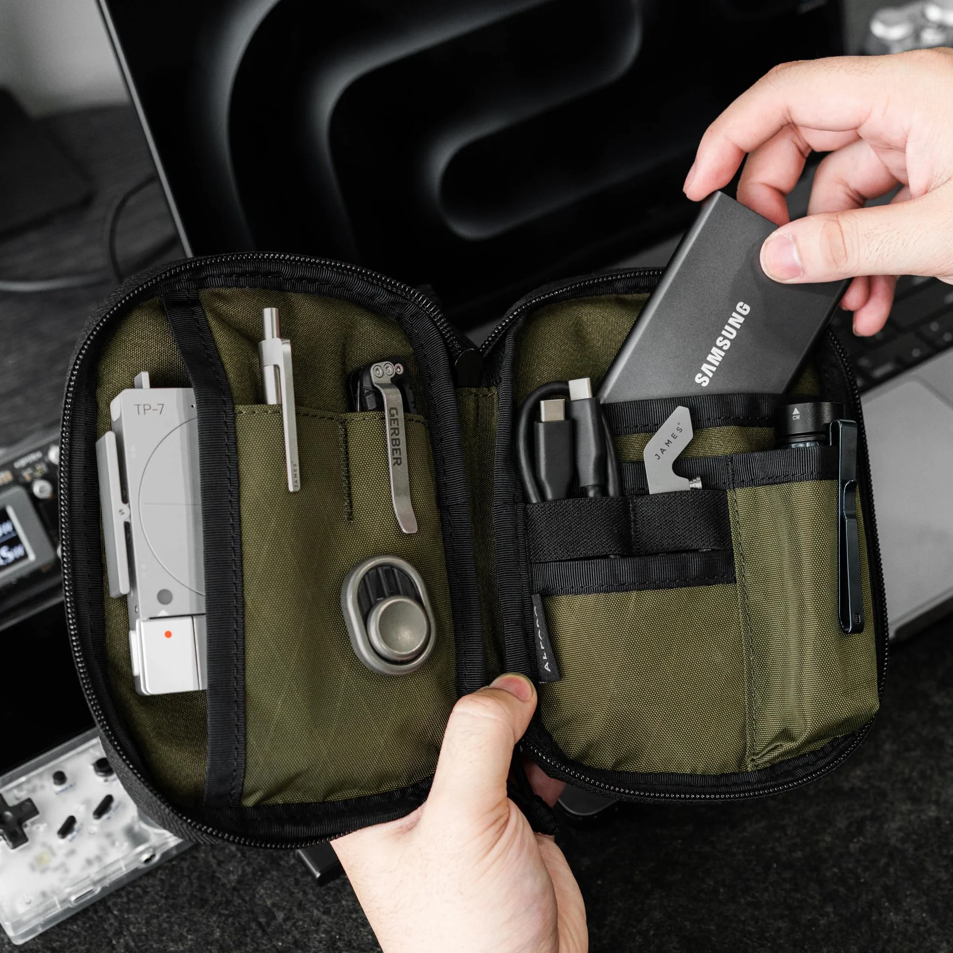 ALPAKA Admin Pouch Pro EDC Organizer do torebki, mała kieszeń na narzędzia EDC dla mężczyzn z zamkiem błyskawicznym YKK, odporna na warunki atmosferyczne osłona narzędziowa na przekładnie, elektronikę