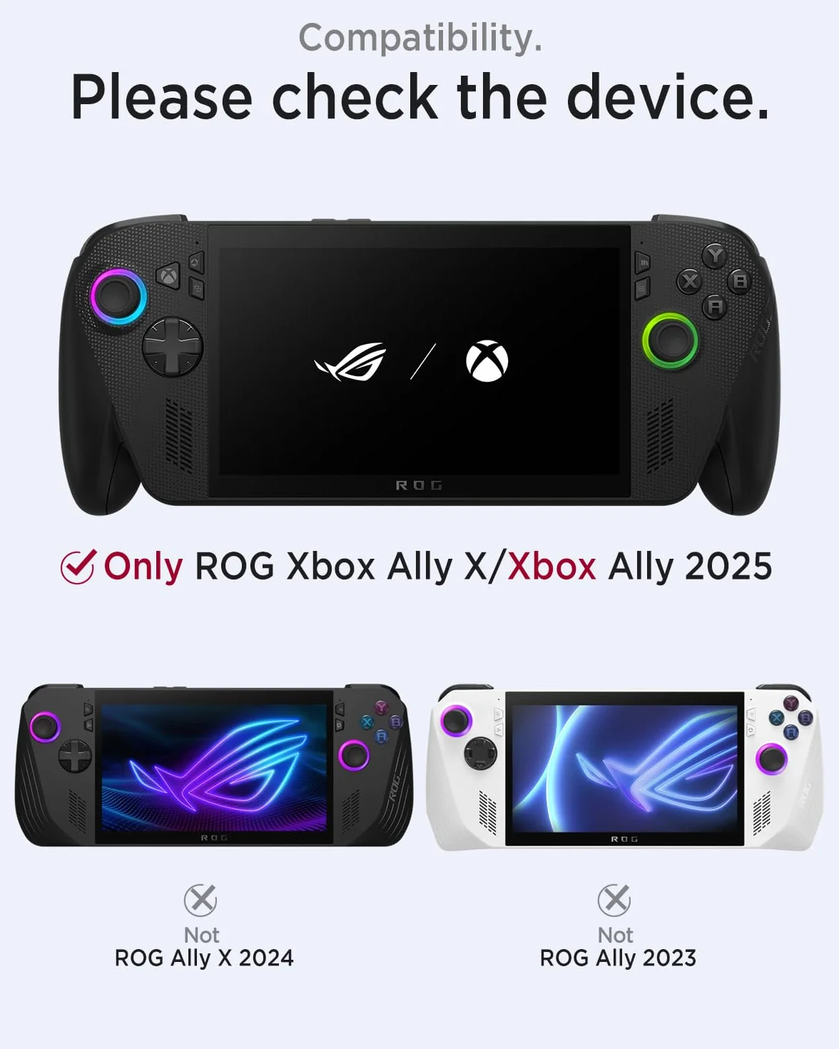 Miimall Etui ochronne do ROG Xbox Ally X, odporne na wstrząsy etui ze skóry PU, pyłoszczelna obudowa ochronna, gładki zamek błyskawiczny, trwała osłona ochronna dla ROG Xbox Ally X, czarna