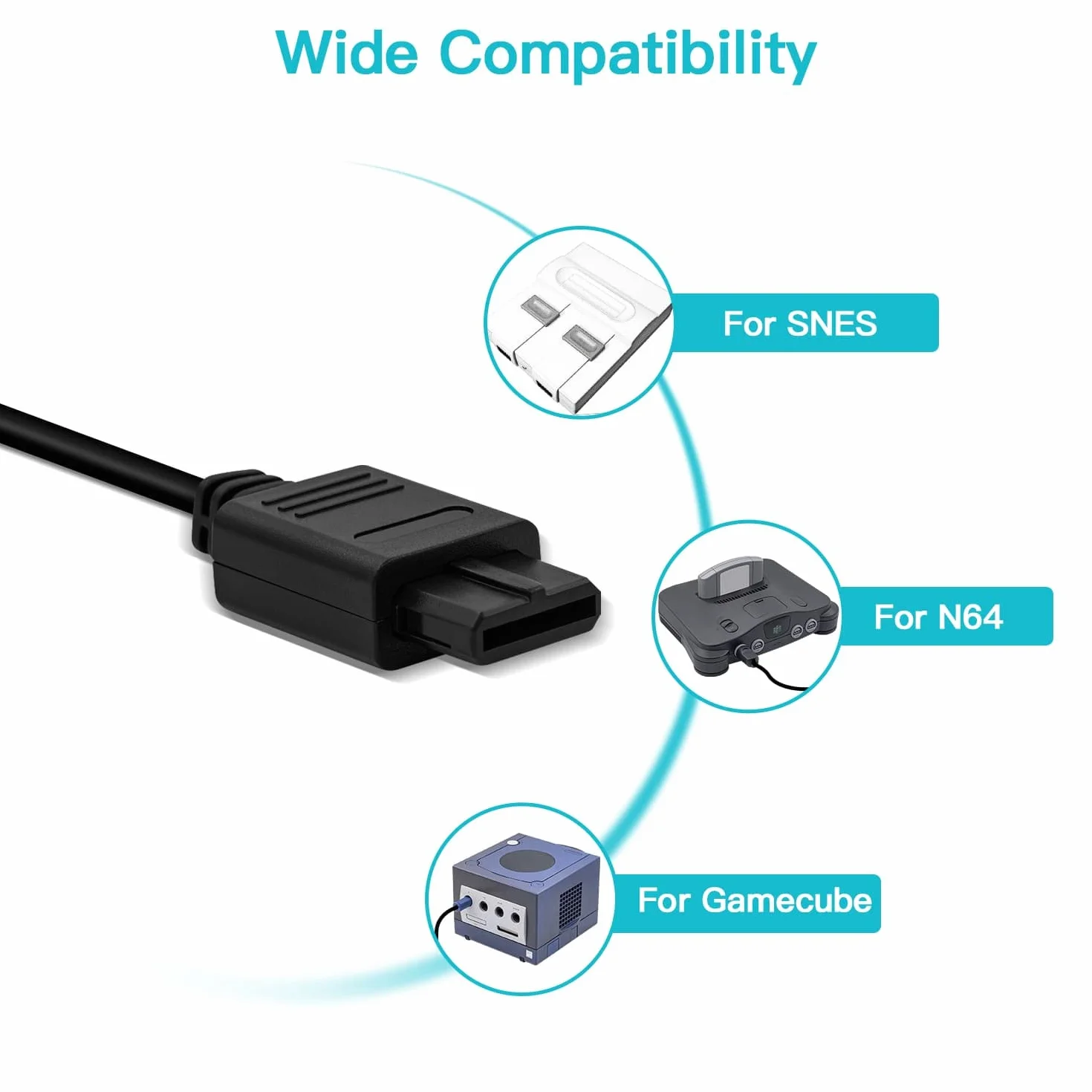 Gam3Gear S Video Kabel AV Wideo Kabel Audio dla Nintendo SNES N64 Gamecube PAL