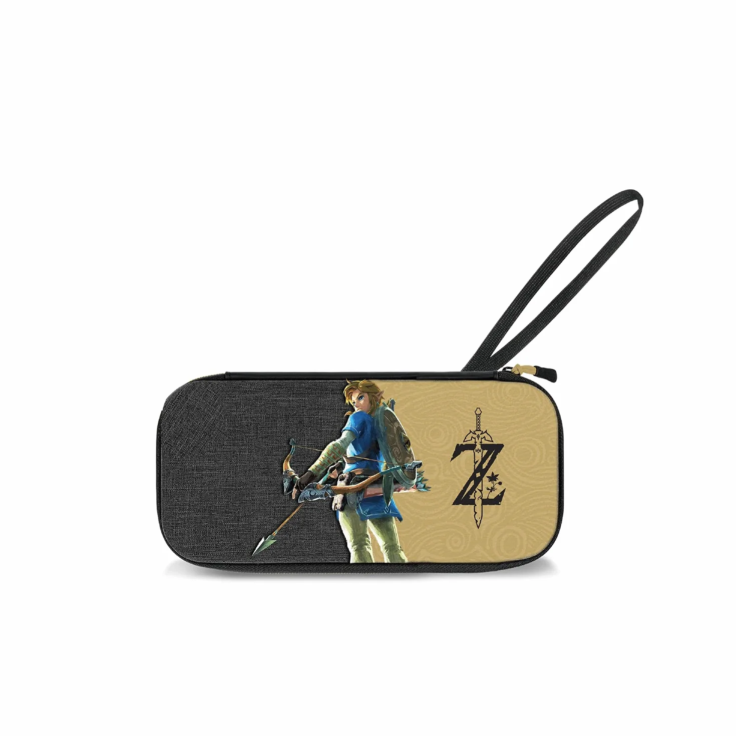 PDP Gaming Oficjalnie Licencjonowany Switch Slim Deluxe Travel Case - Zelda Breath of the WIld - Semi-Hardshell - Console Stand - Protective PU Leather - Holds 14 Games - Works z Switch OLED and Lite