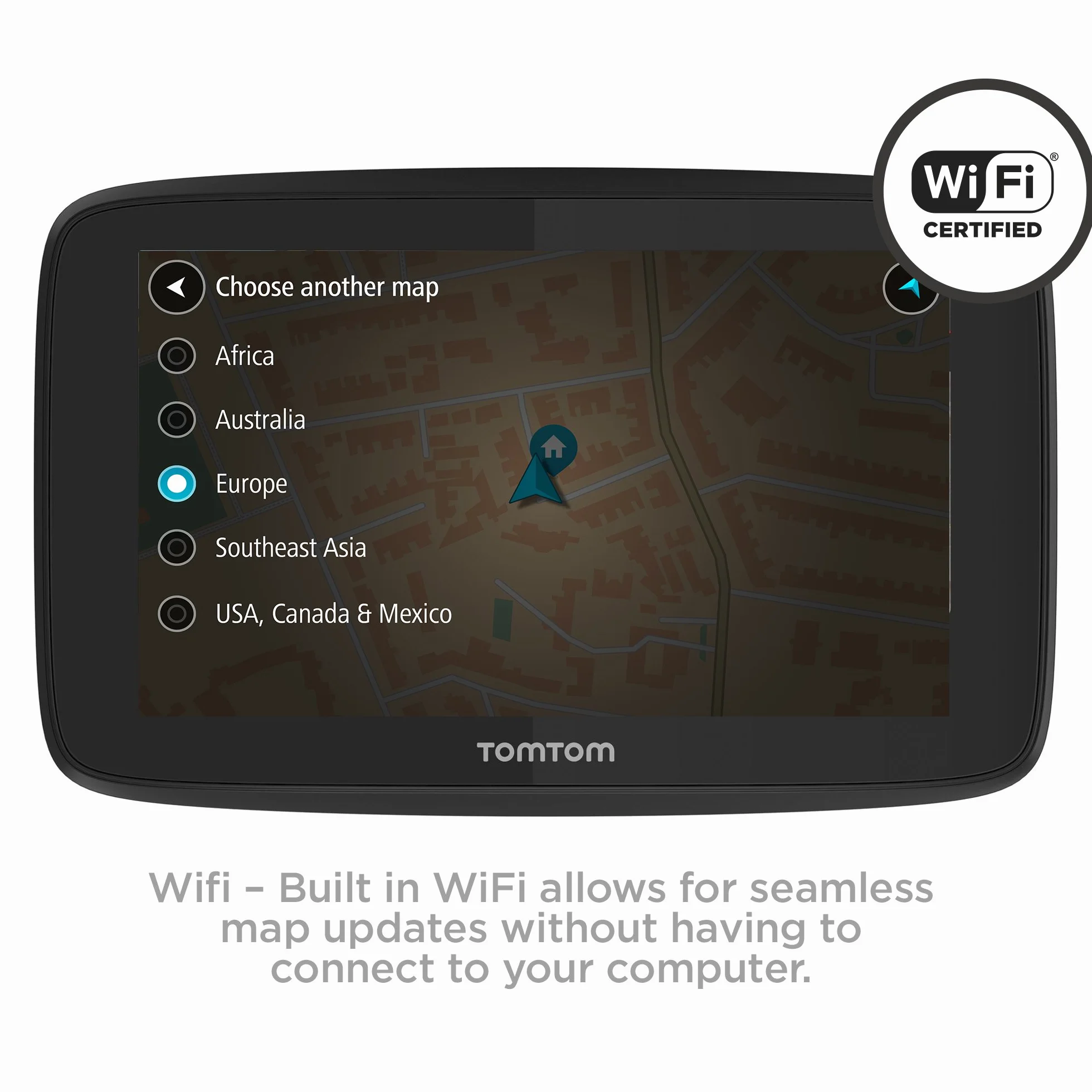 TomTom Samochodowa nawigacja sat GO 520, 15 cali z głośnomówiącymi połączeniami, Siri, Google Now, aktualizacje za pośrednictwem WiFi, dożywotniego ruchu przez smartfona i mapy świata, wiadomości do smartfonów, ekran pojemnościowy, czarny, szary