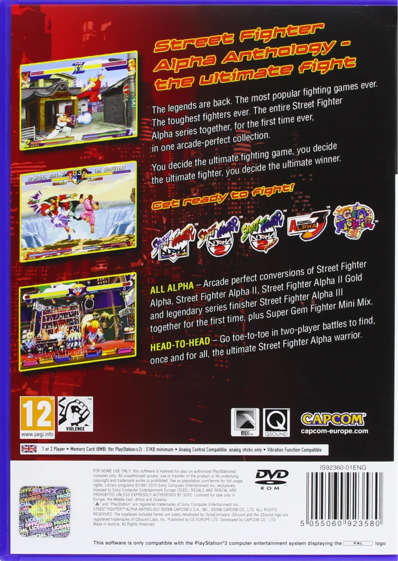 Street Fighter Alpha Anthology Game PS2