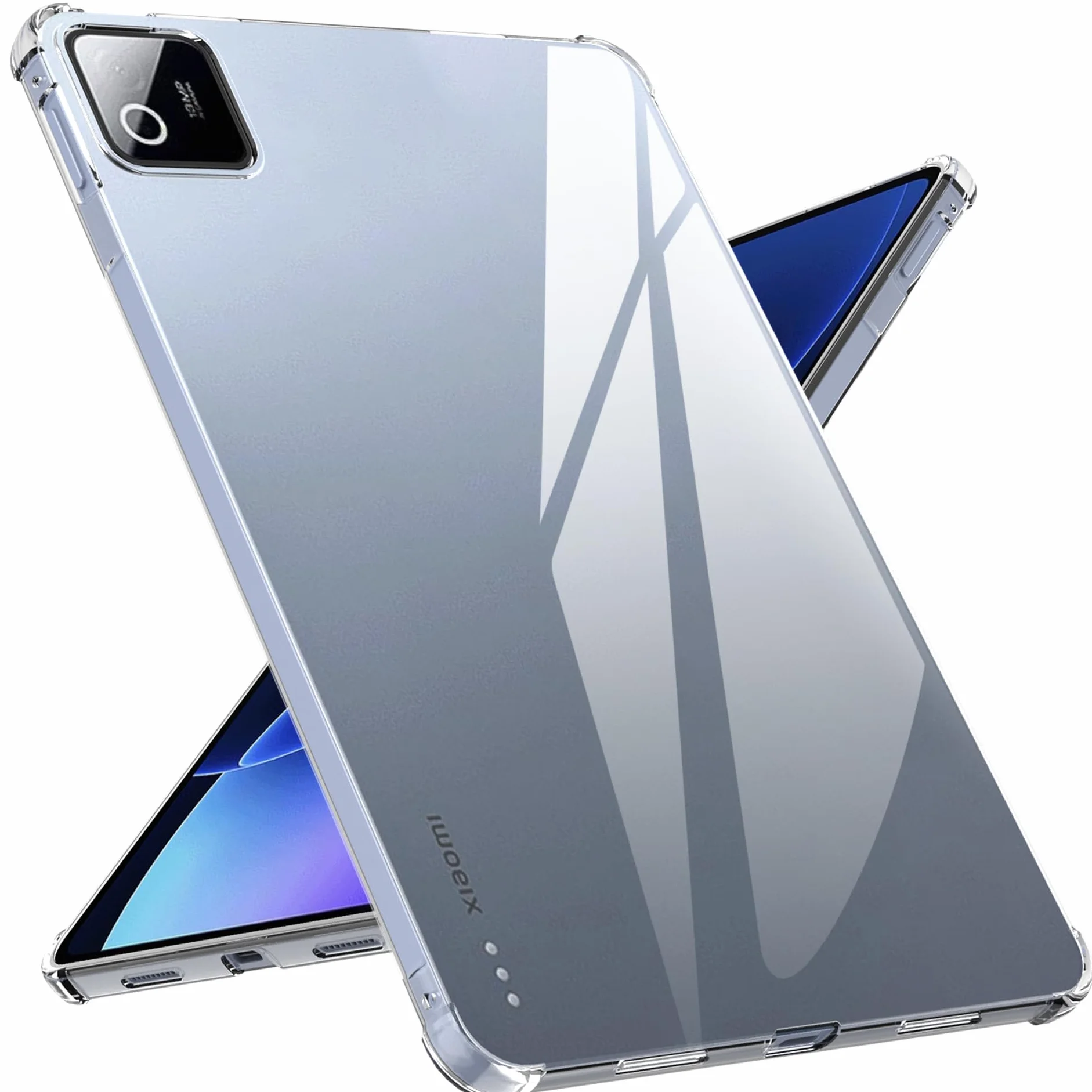 Etui na Xiaomi Pad 8, zaawansowana ochrona przed upadkiem poduszki powietrznej, elastyczny silikon TPU odporny na wstrząsy, odporny na zarysowania, pokrowiec na Xiaomi Pad 8, przezroczysty