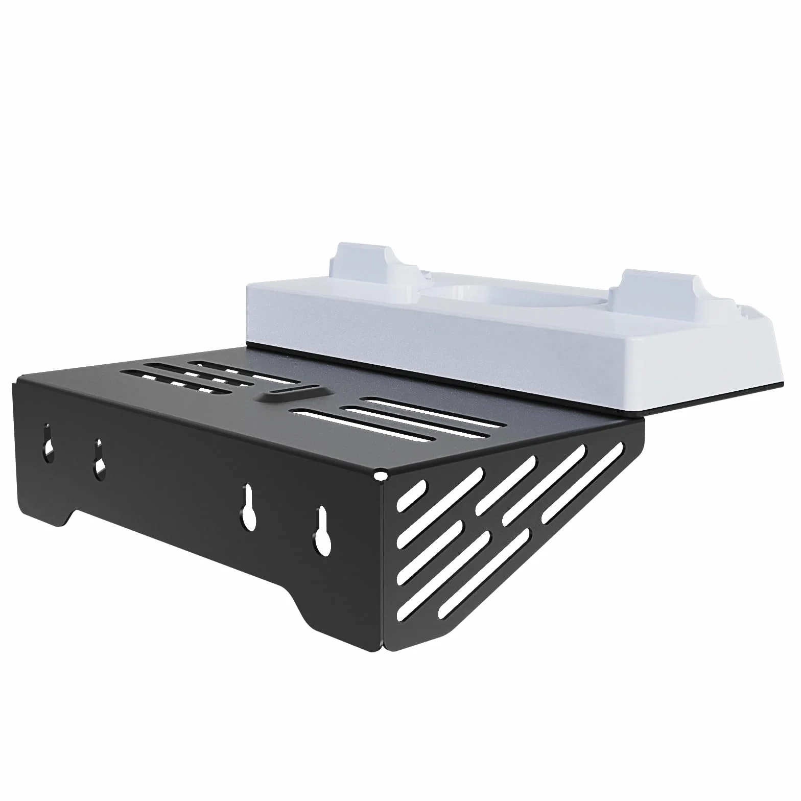 Stojak ścienny do PS5/PS5 Slim/PS5 Pro z RGB Light Bar, ładowarką i wieszakiem na słuchawki