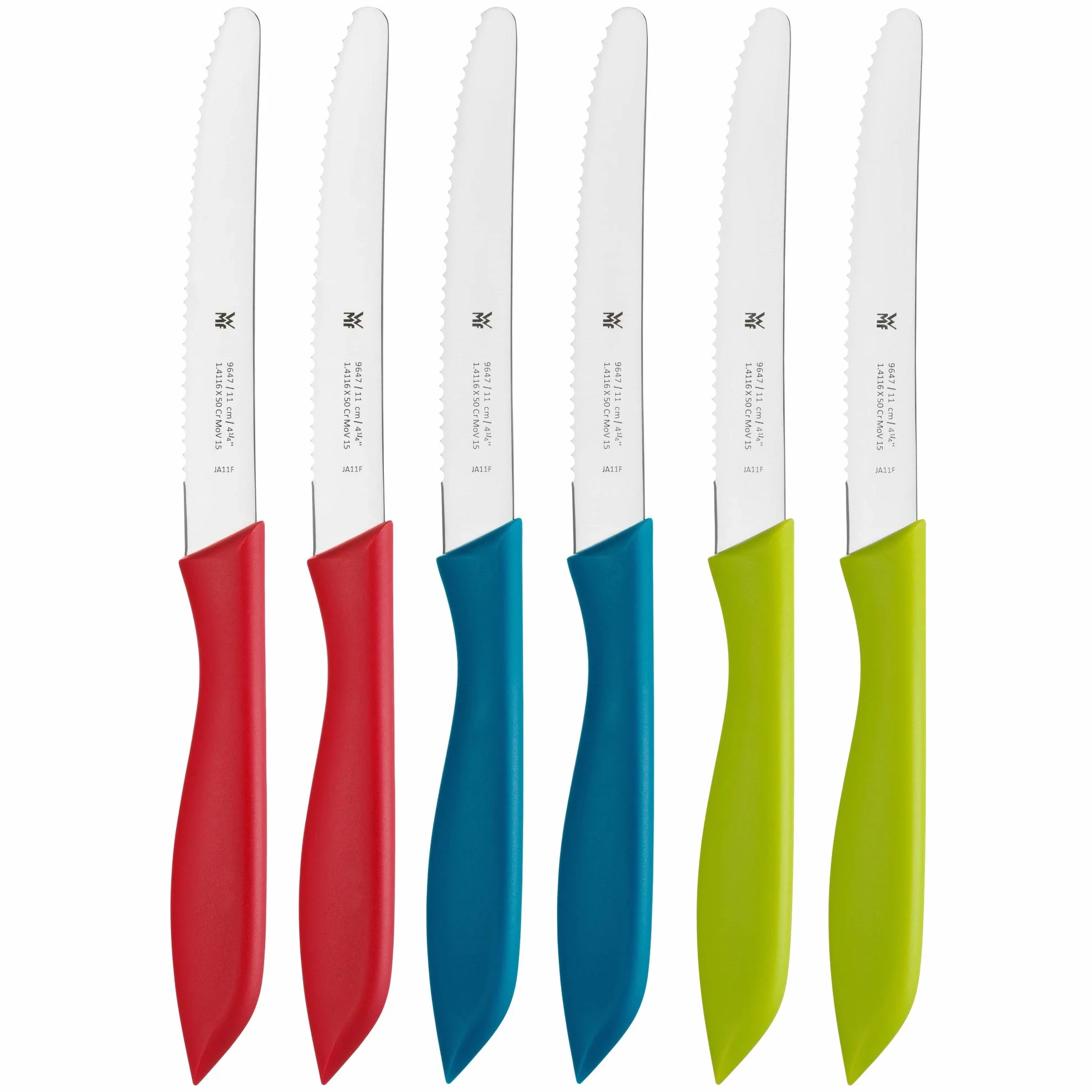 WMF Classic Line 6-częściowy zestaw noży śniadaniowych 23 cm, ostrze faliste, stal specjalna