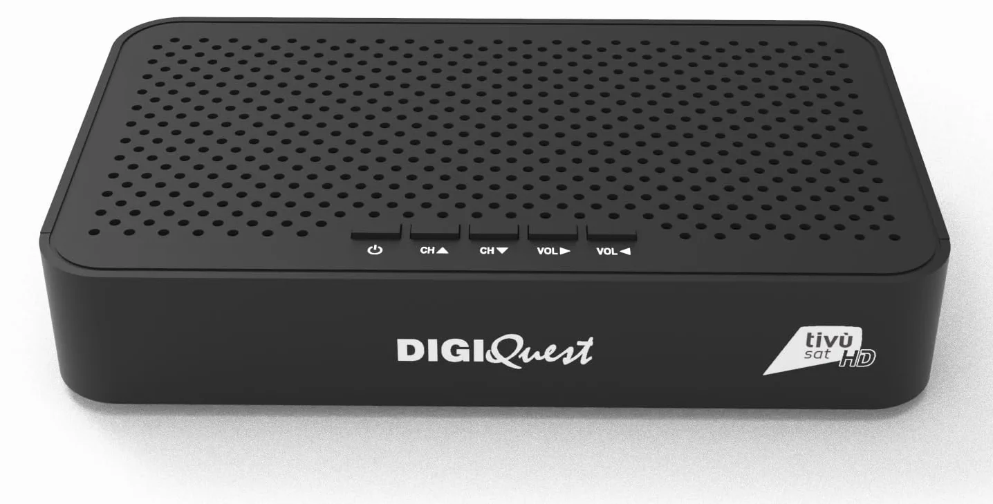 DIGIQUEST Dekoder Combo tivùsat Maximo | DVB-S2 i DVB-T2 | Pilot 2 w 1 | Smartcard tivùsat w zestawie | HDR10 / HLG | Aktywowana funkcja nagrywania